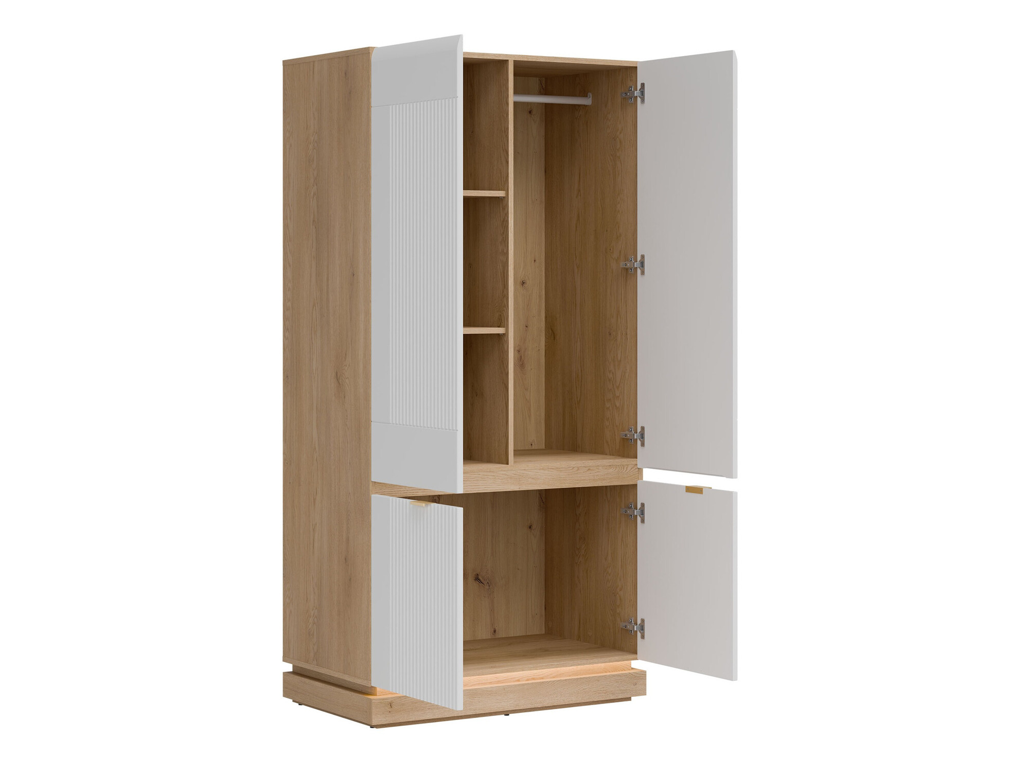 Set spavaća soba Teselbu 117 (Belo + Hrast)