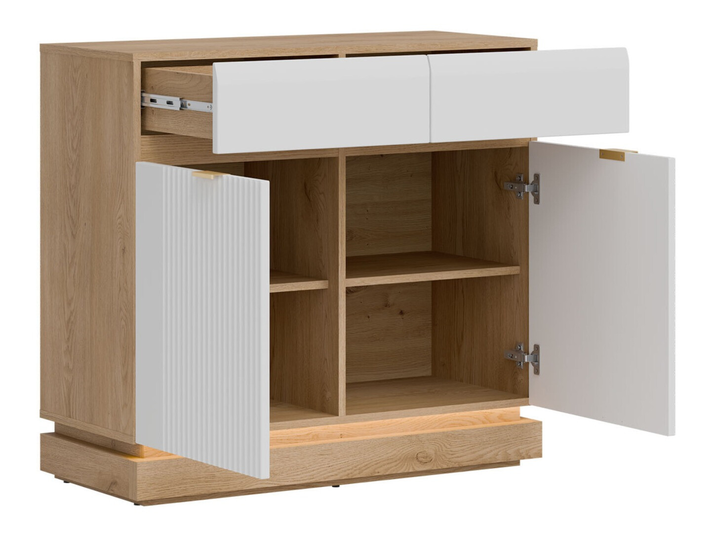 Set spavaća soba Teselbu 117 (Belo + Hrast)