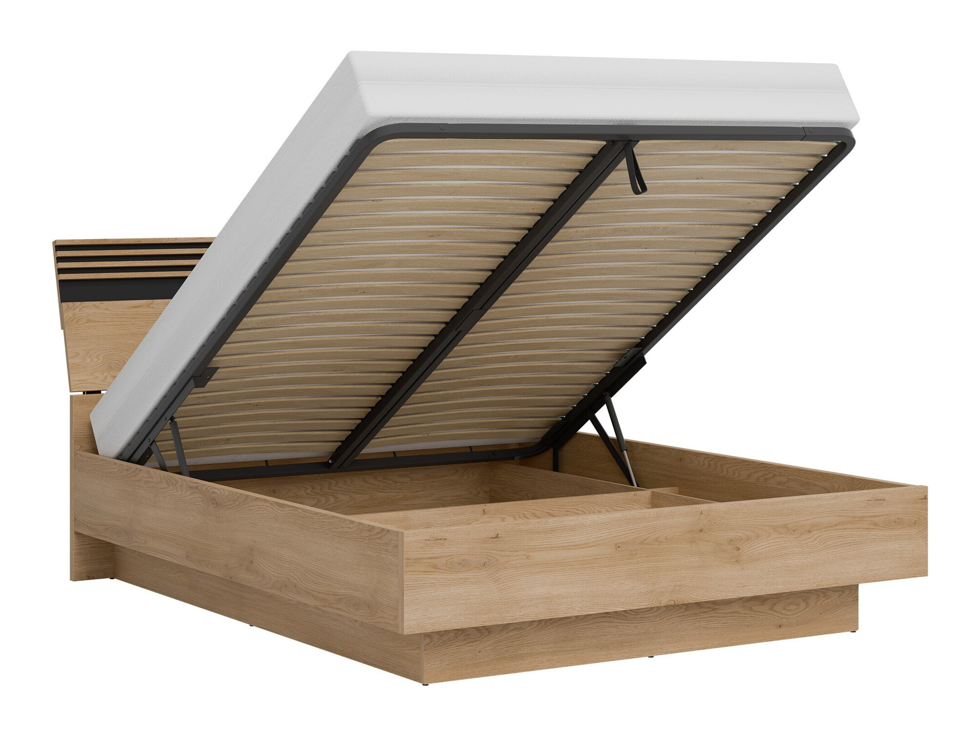 Set spavaća soba Teselbu 117 (Sivo + Hrast)