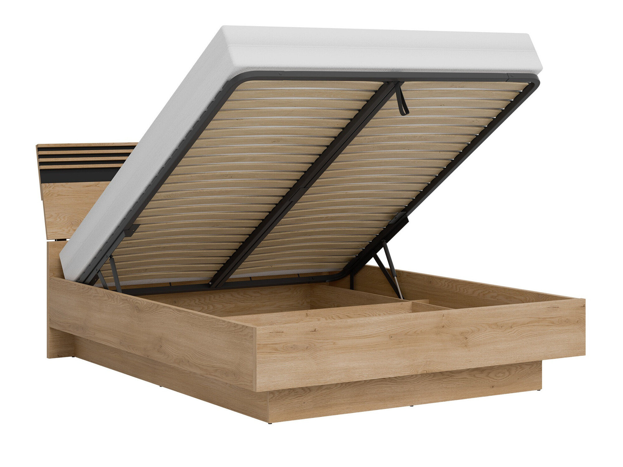 Set spavaća soba Teselbu 117 (Sivo + Hrast)