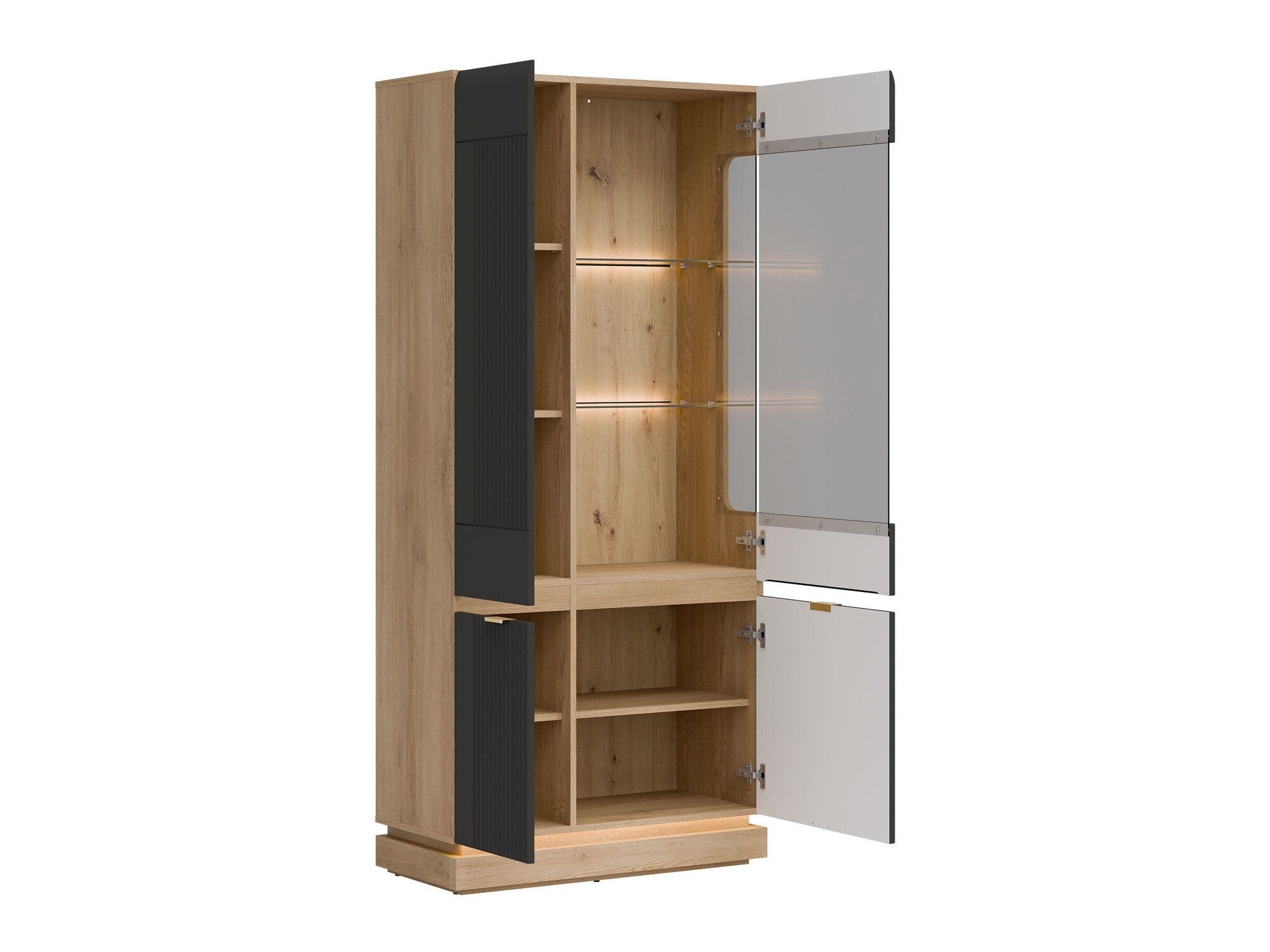 Set za dnevnu sobu Teselbu 116 (Antracit + Hrast)