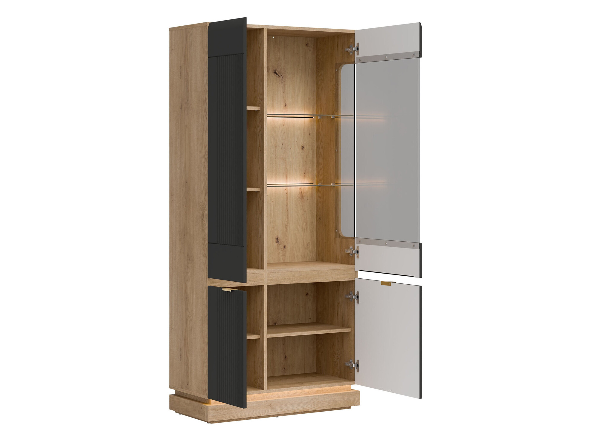 Set za dnevnu sobu Teselbu 116 (Antracit + Hrast)