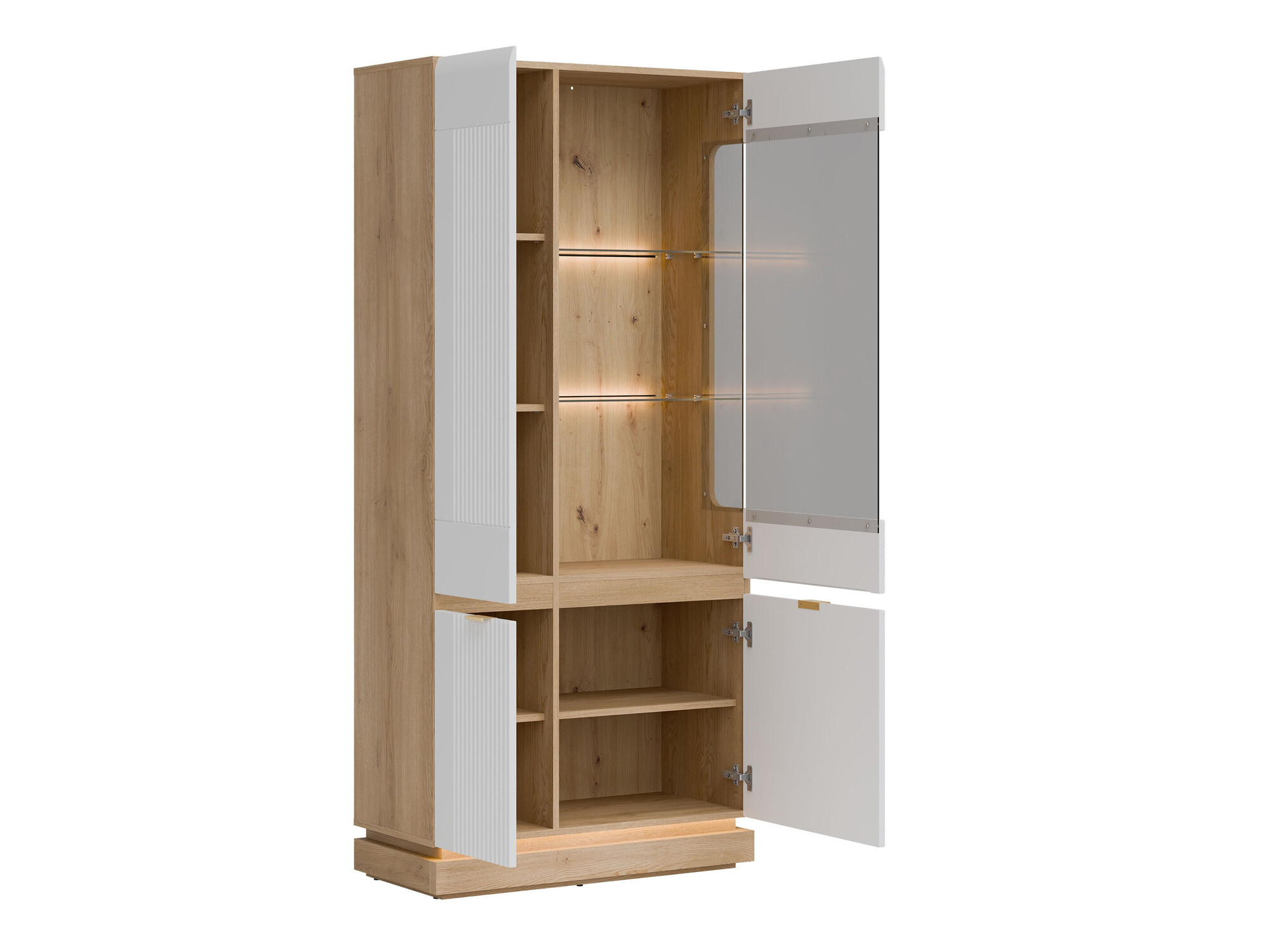 Set za dnevnu sobu Teselbu 116 (Belo + Hrast)