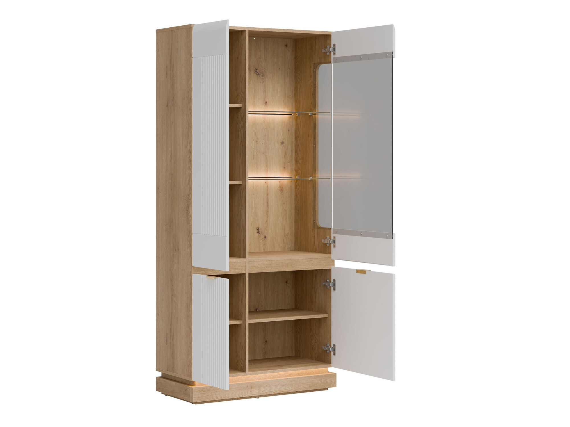 Set za dnevnu sobu Teselbu 116 (Belo + Hrast)