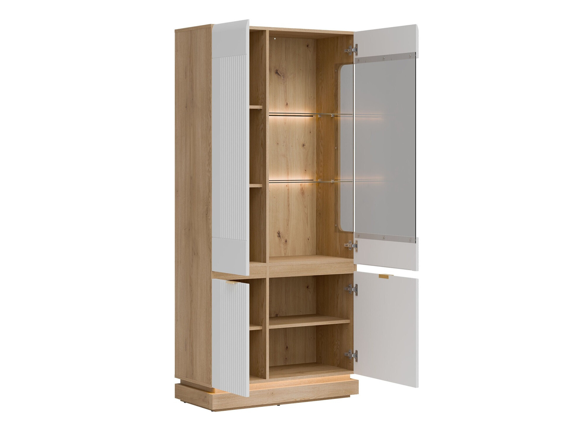 Set za dnevnu sobu Teselbu 116 (Belo + Hrast)