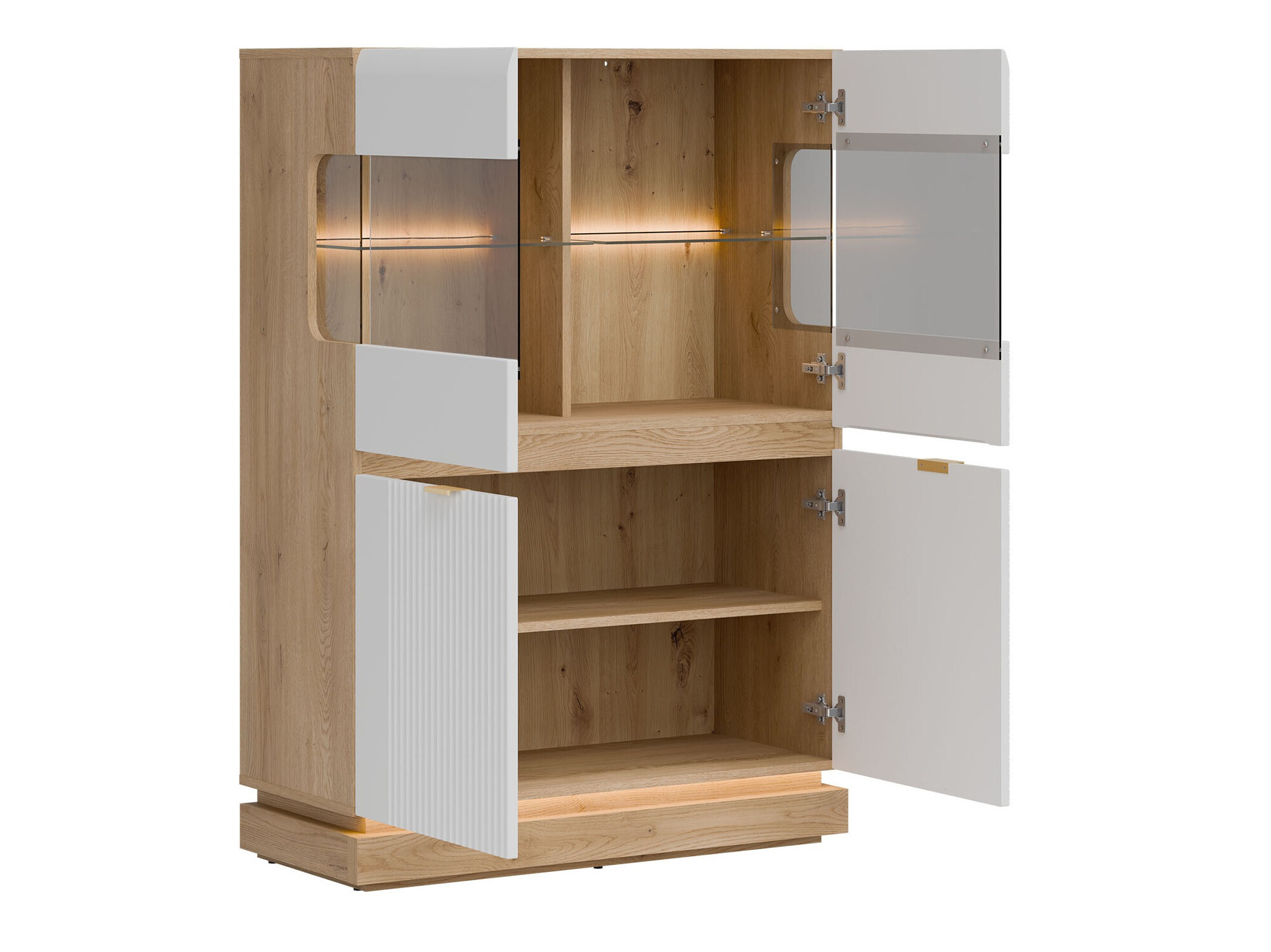 Set za dnevnu sobu Teselbu 116 (Belo + Hrast)
