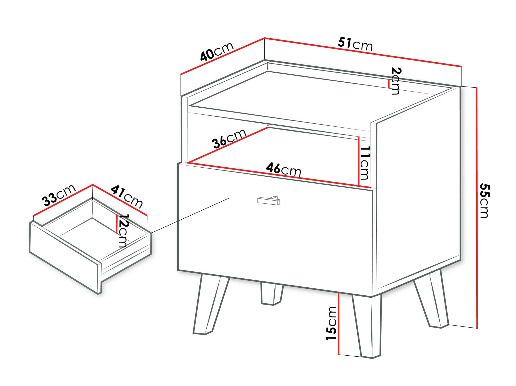 Noćni ormarić Comfivo Avimelo 104