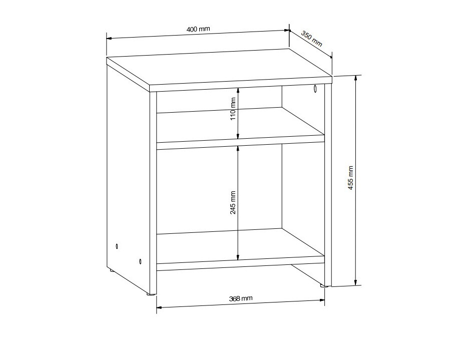 Noćni ormarić Votola 106 (Sonoma hrast)