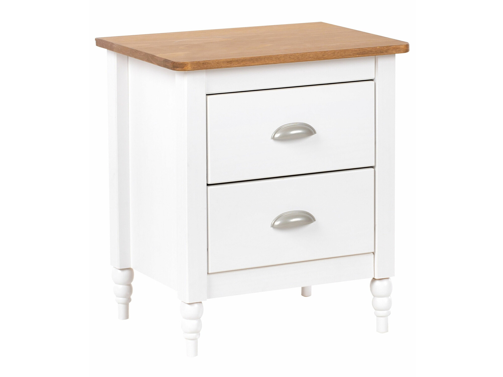 Noćni ormarić Berwyn 2481 (Belo + Svetlo drvo)