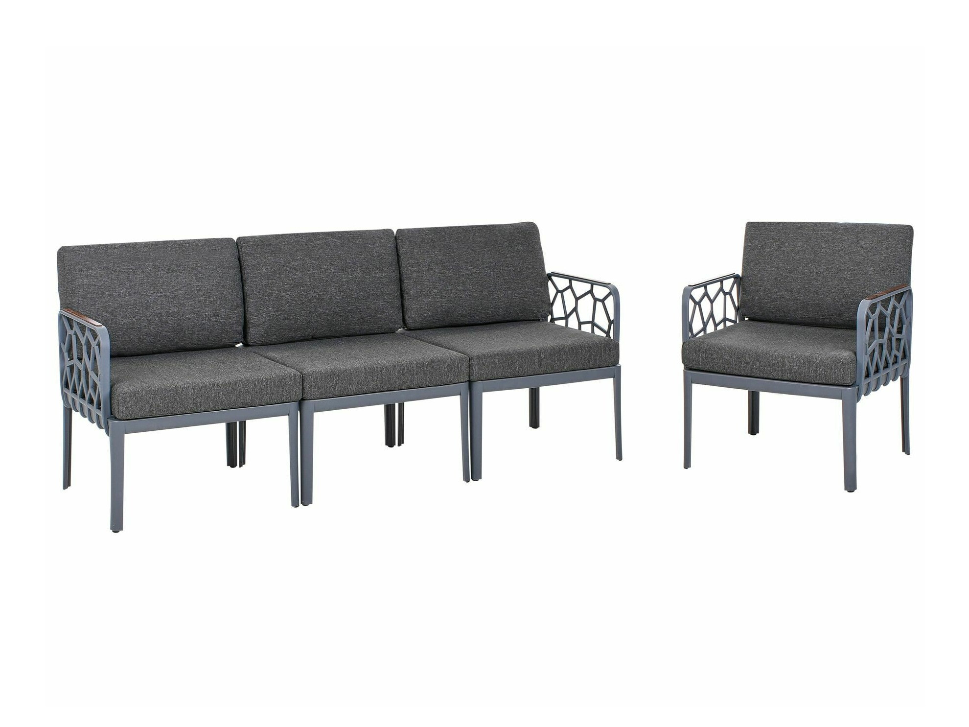 Set baštenskog nameštaja Berwyn 2653 (Sivo)