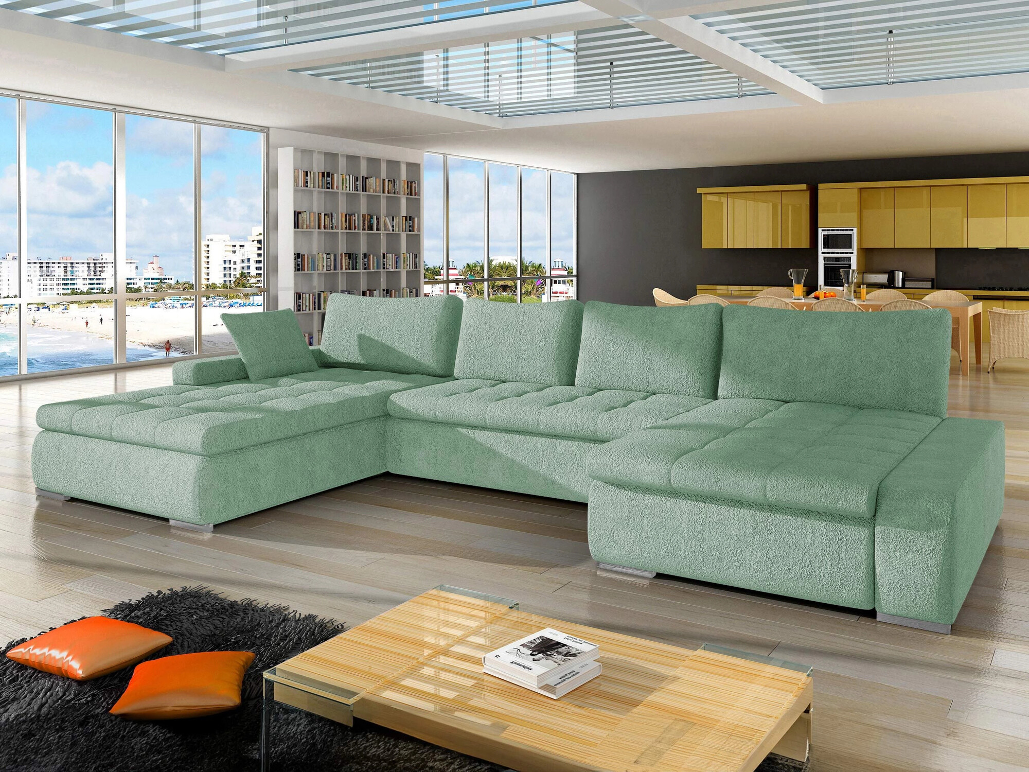 Ugaona sofa Comfivo 106 (Coral 55)