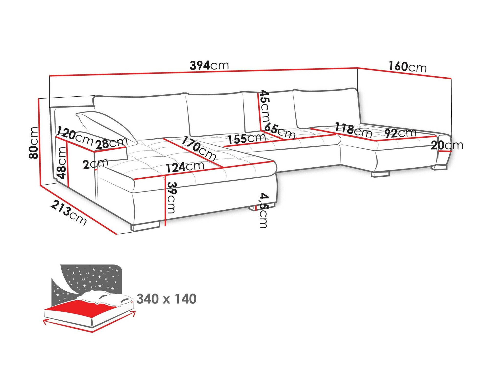 Ugaona sofa Comfivo 106 (Coral 70)