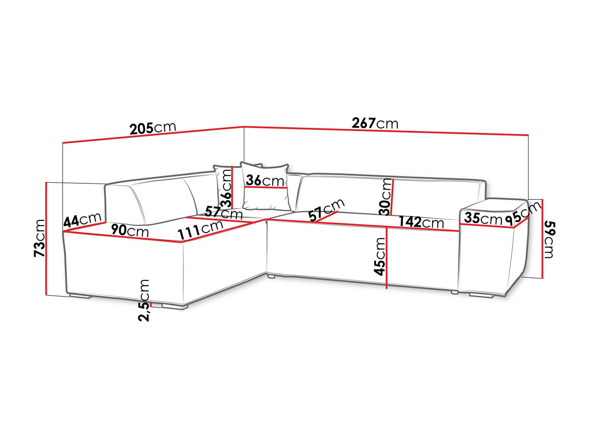Ugaona sofa Comfivo 289 (Wave 05)