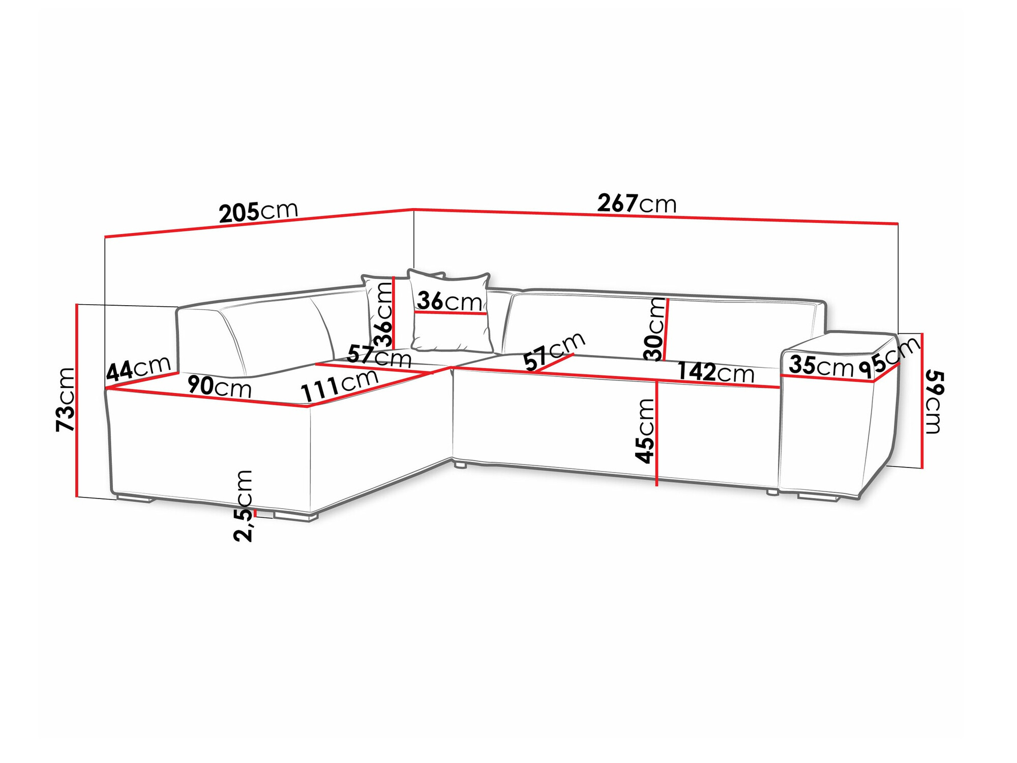 Ugaona sofa Comfivo 289 (Wave 05)