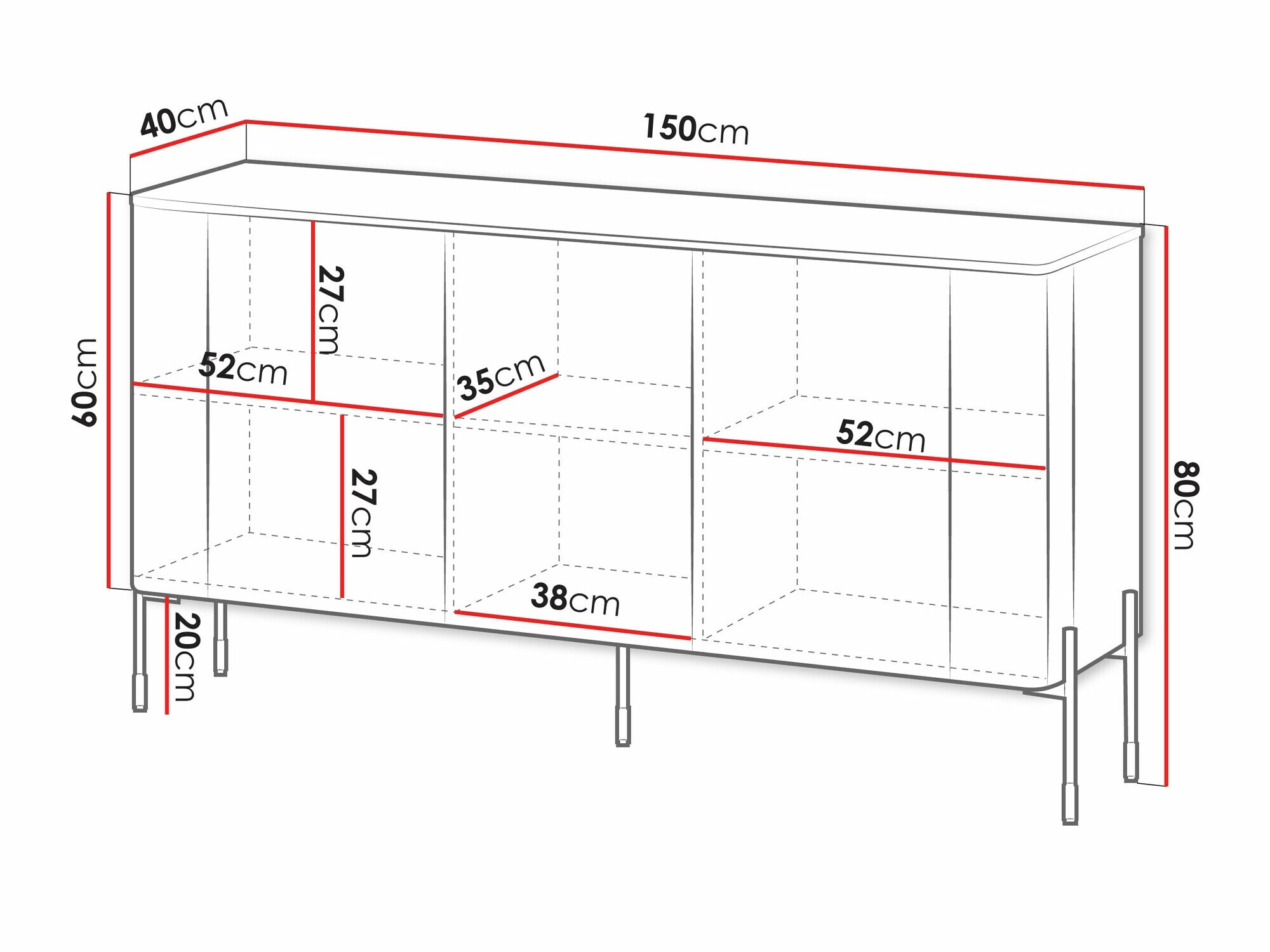 Ormarić Mavnue 100 (Belo)