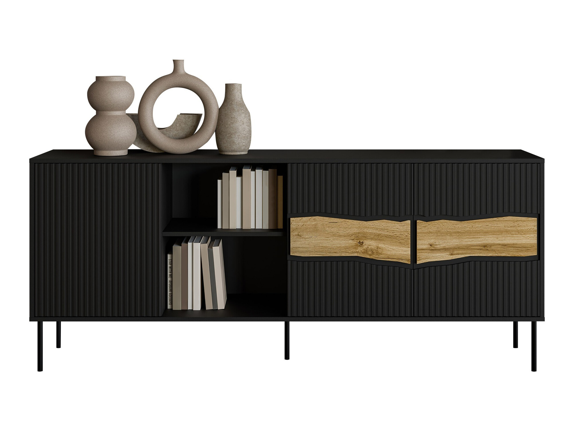 Ormarić Monevare 101 (Crno + Вотан храст)