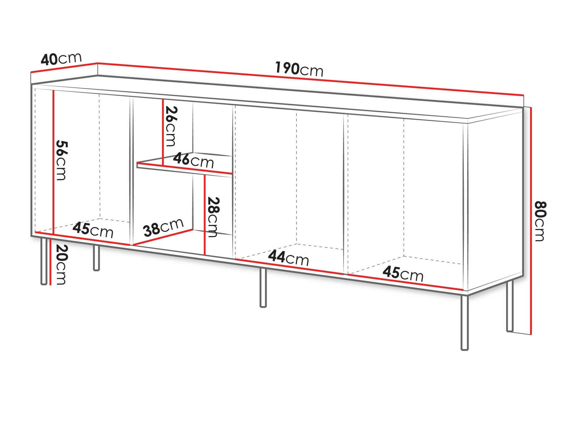 Ormarić Monevare 101 (Crno + Вотан храст)