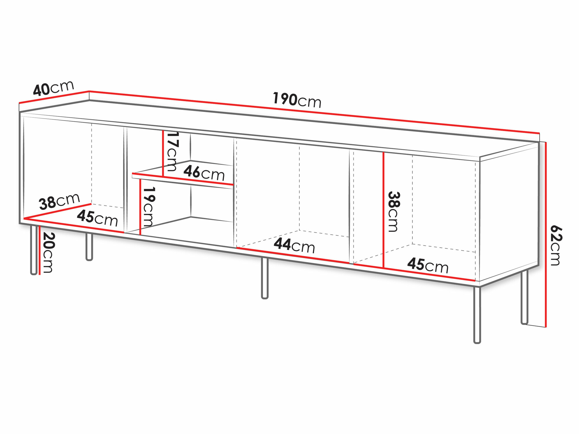 TV sto Monevare 102 (Crno + Вотан храст)