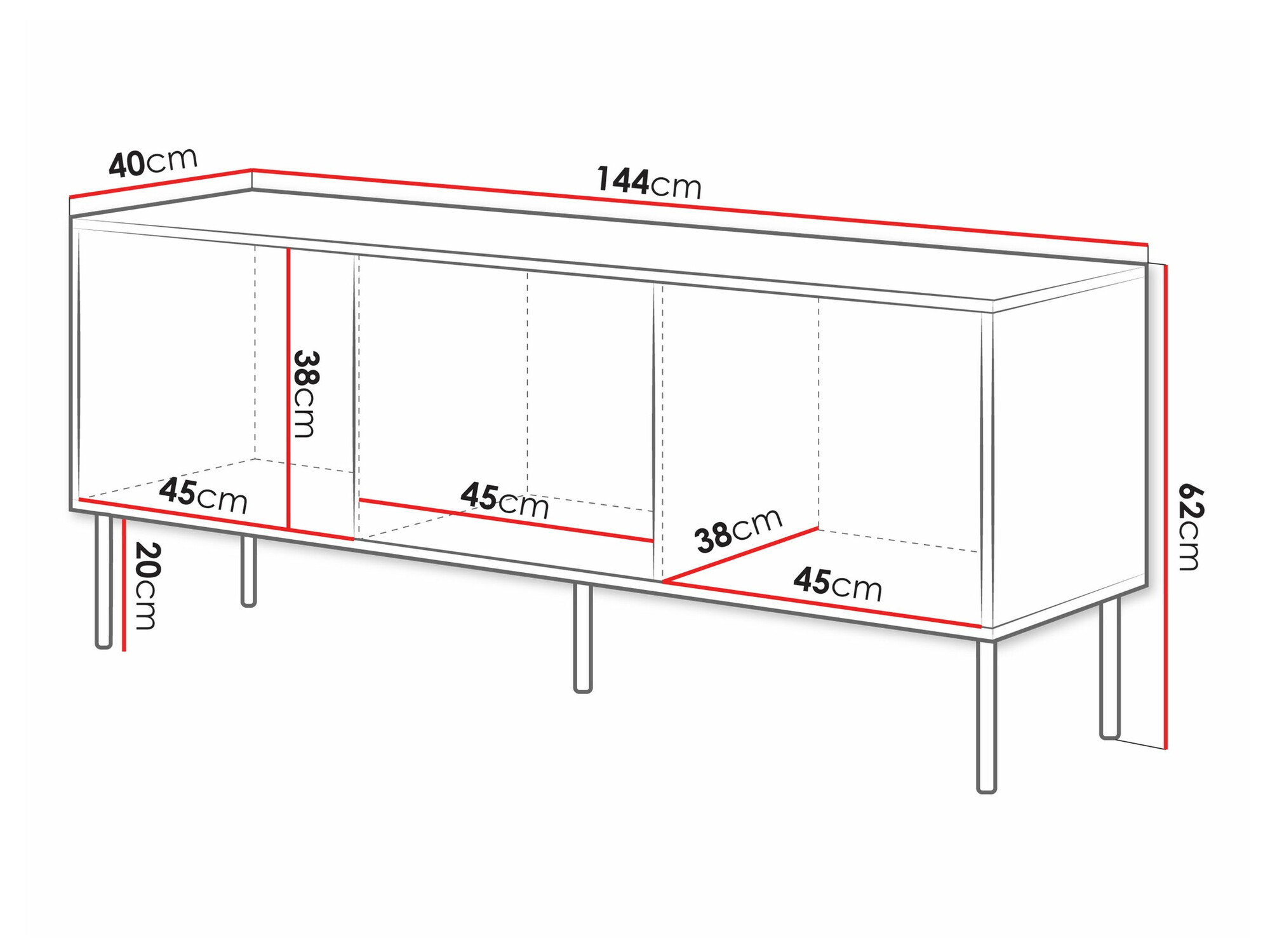 TV sto Monevare 103 (Вотан храст + Kašmir)