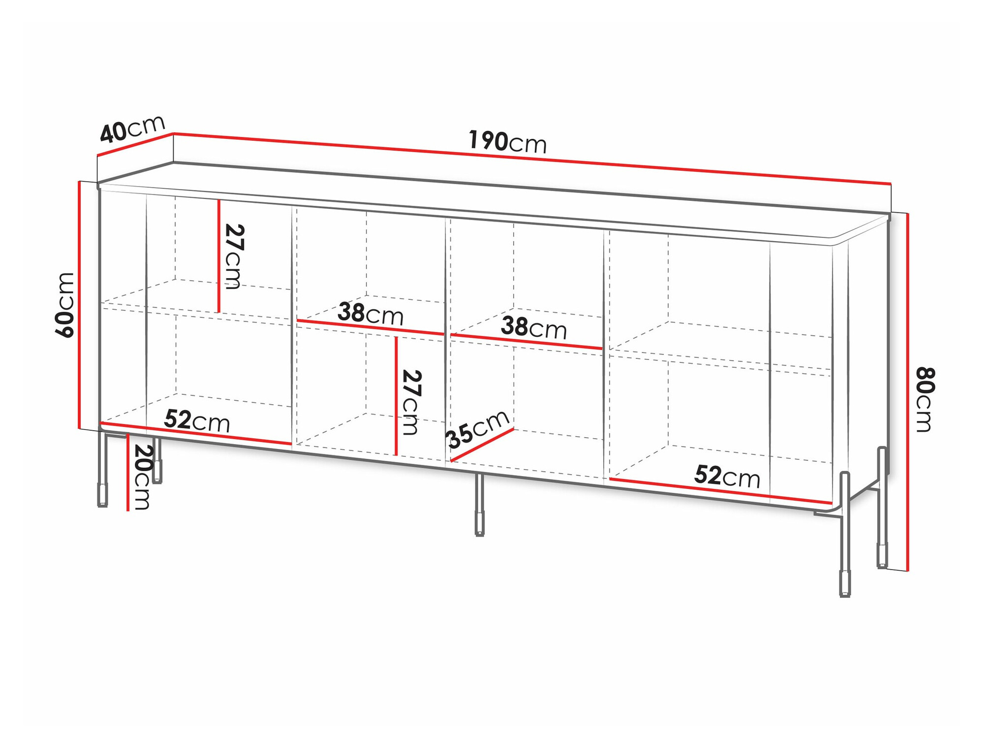 Ormarić Mavnue 101 (Crno)
