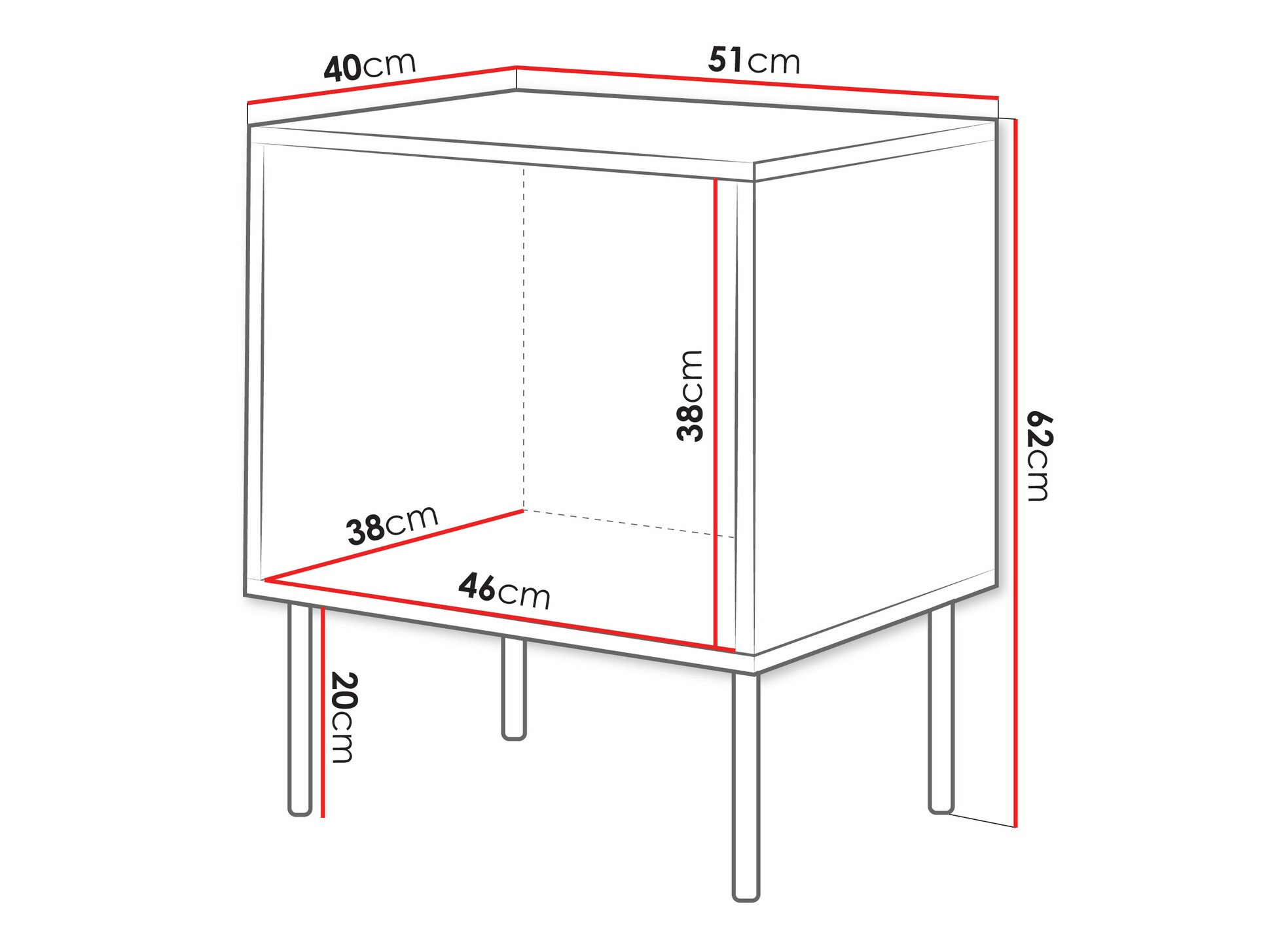 Set noćnih ormarića Monevare 104 (Crno + Вотан храст)