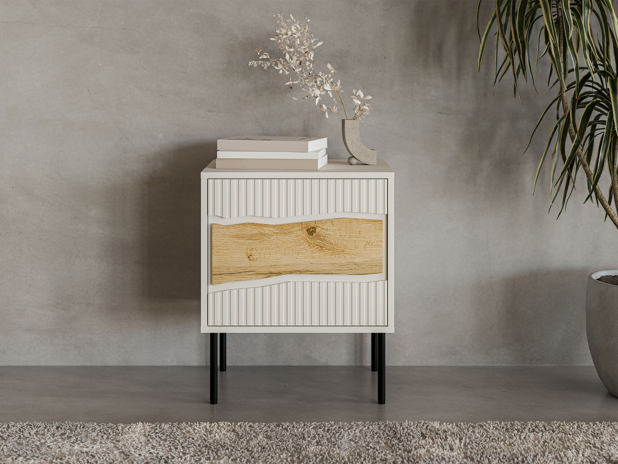 Set noćnih ormarića Monevare 104 (Hrast Votan + Kašmir)