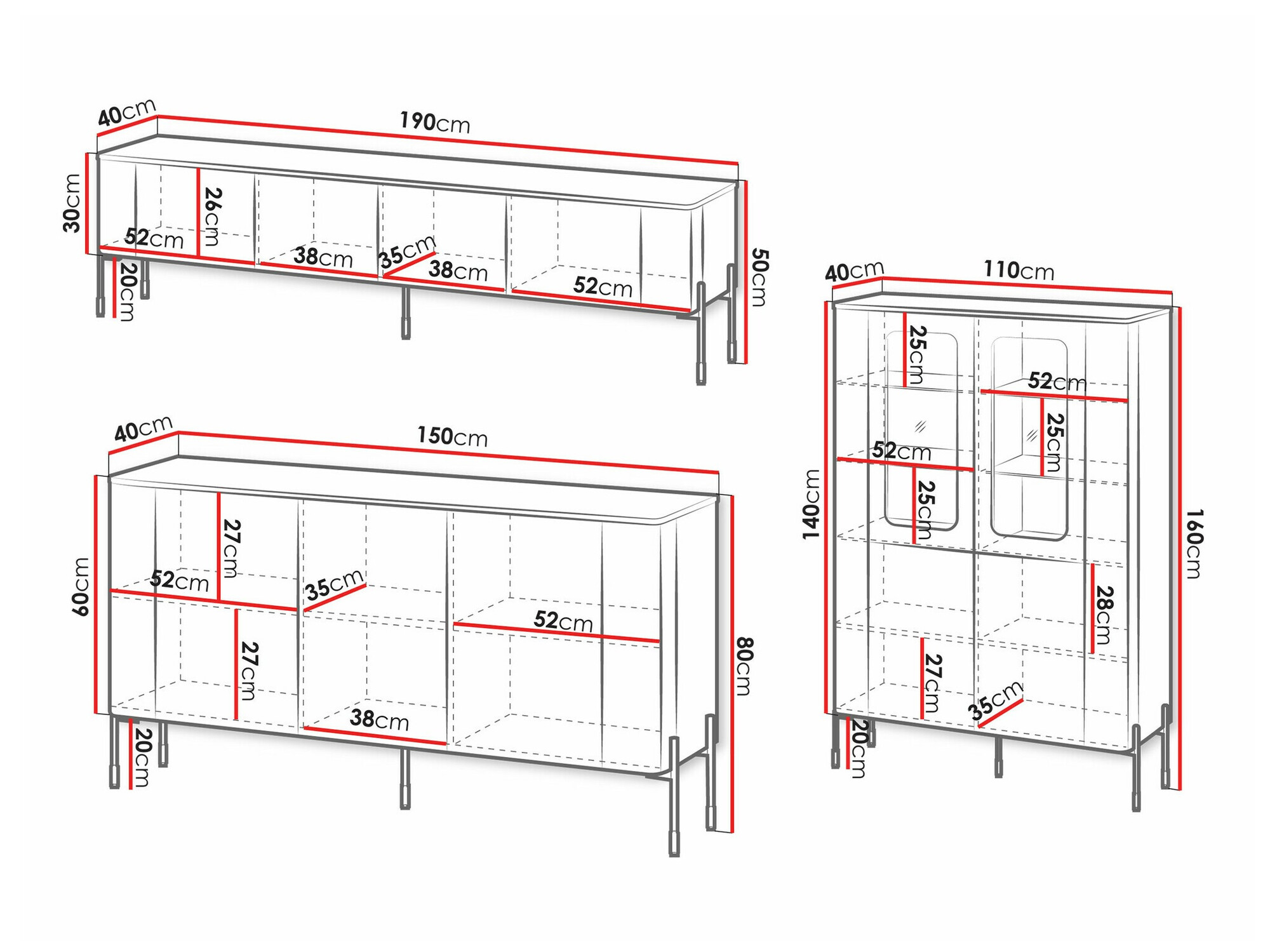 Set za dnevnu sobu Mavnue 104 (Crno)