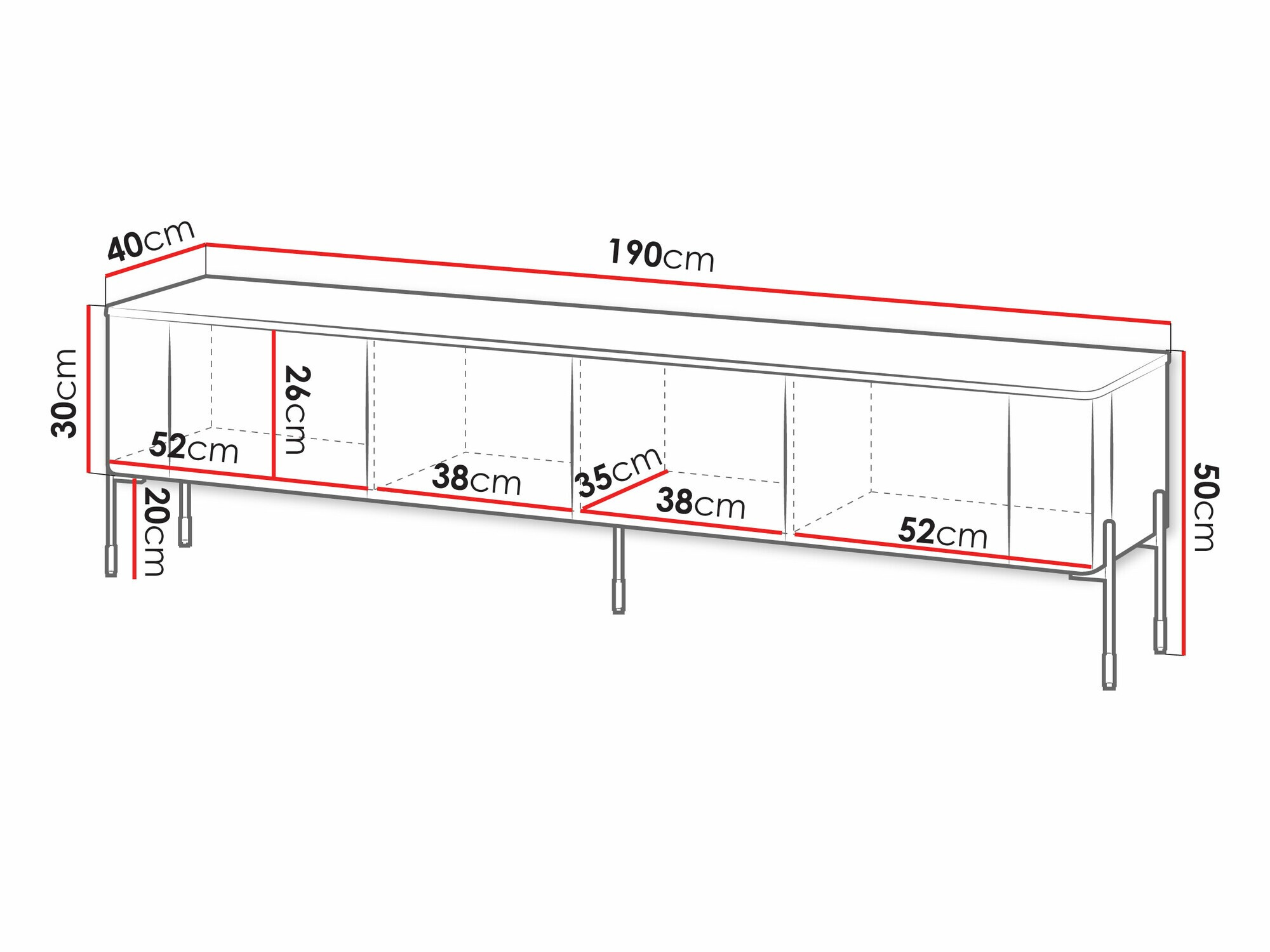 TV komoda Mavnue 102 (Kašmir)