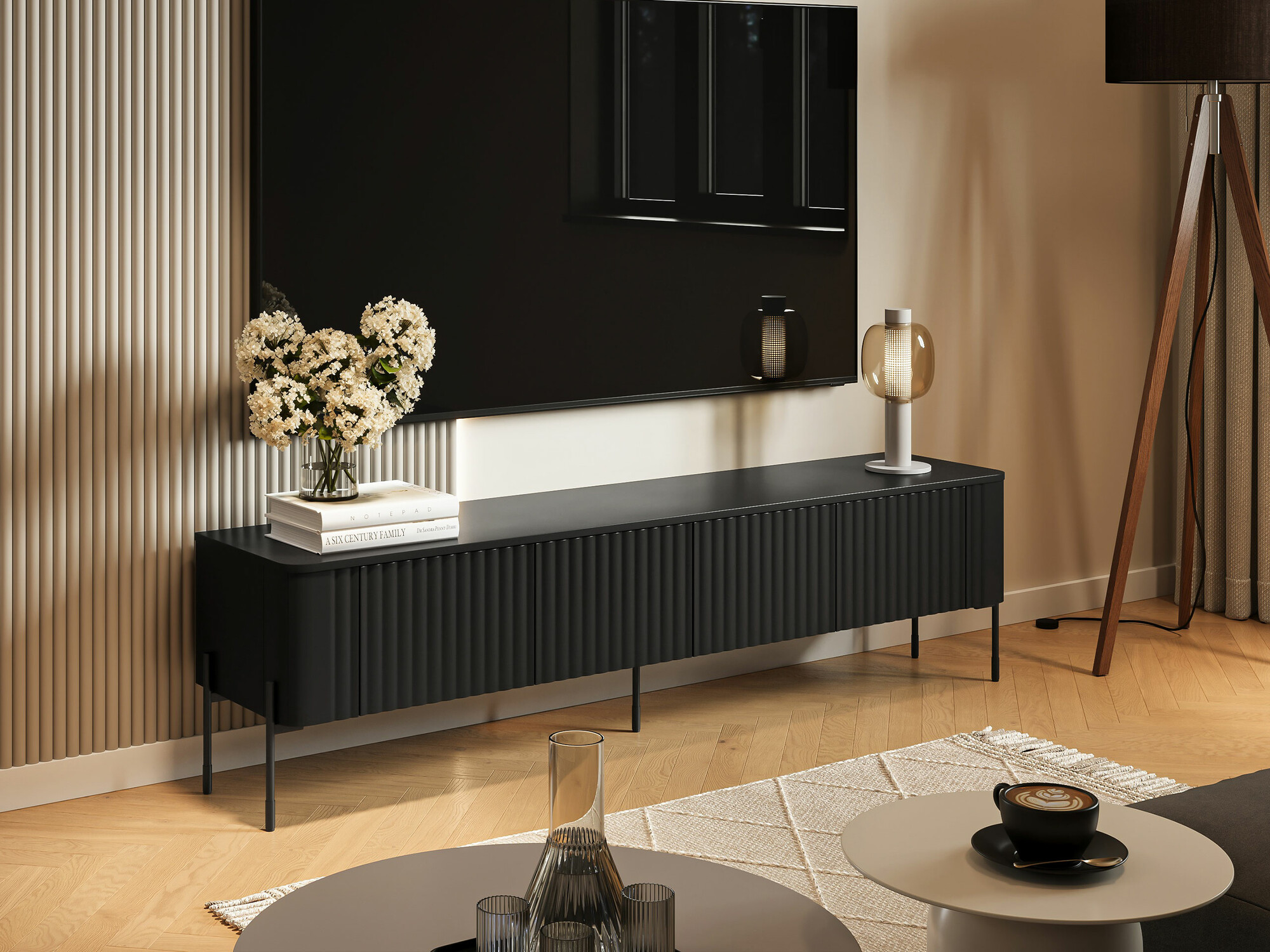TV komoda Nobilitas (Crno)