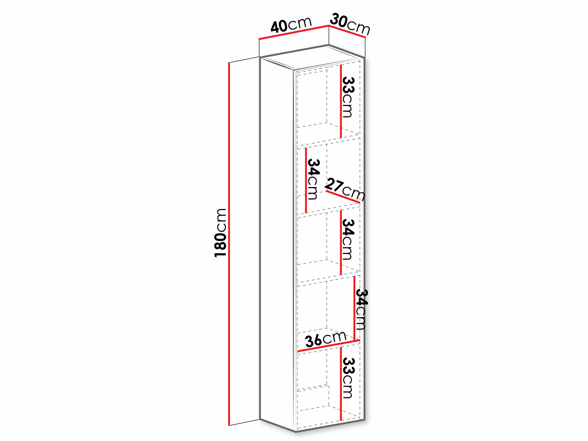 Zidna polica Venenou 128 (Crno + Crna visoki sjaj)