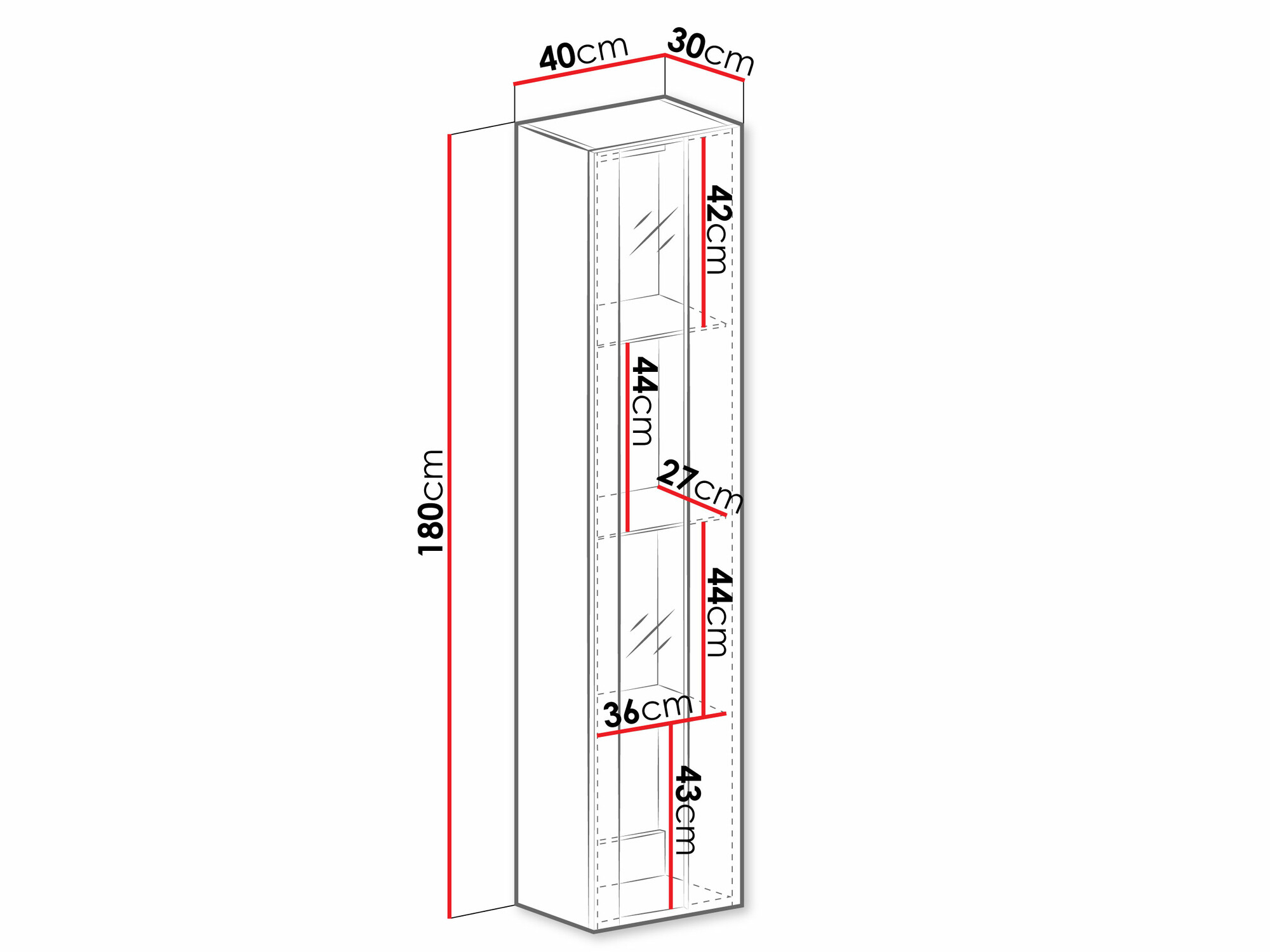 Zidna polica Venenou 130 (Sivo + Sjaj siva)