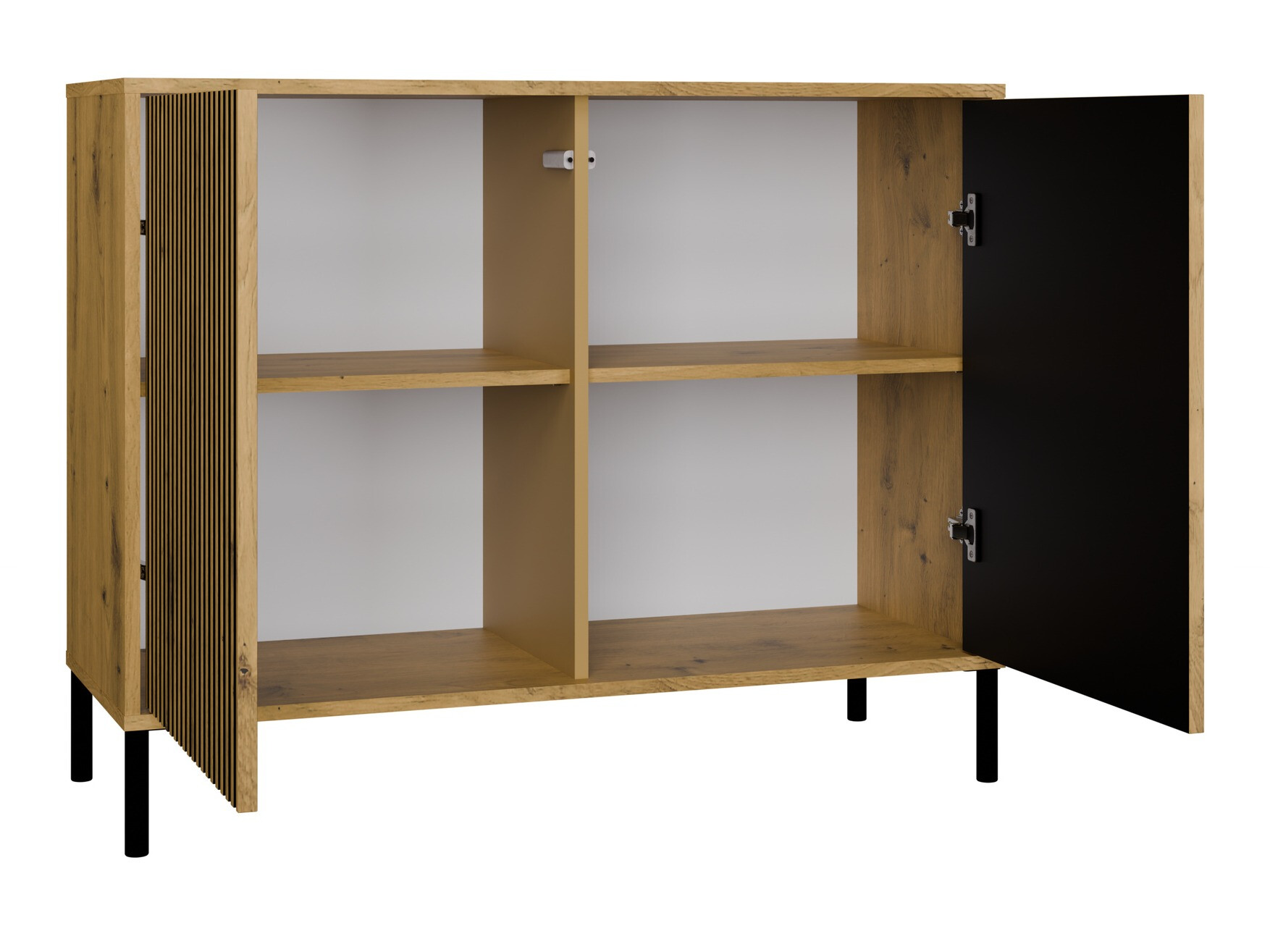 Ormarić Orlsone 108 (Crno + Artisan hrast)