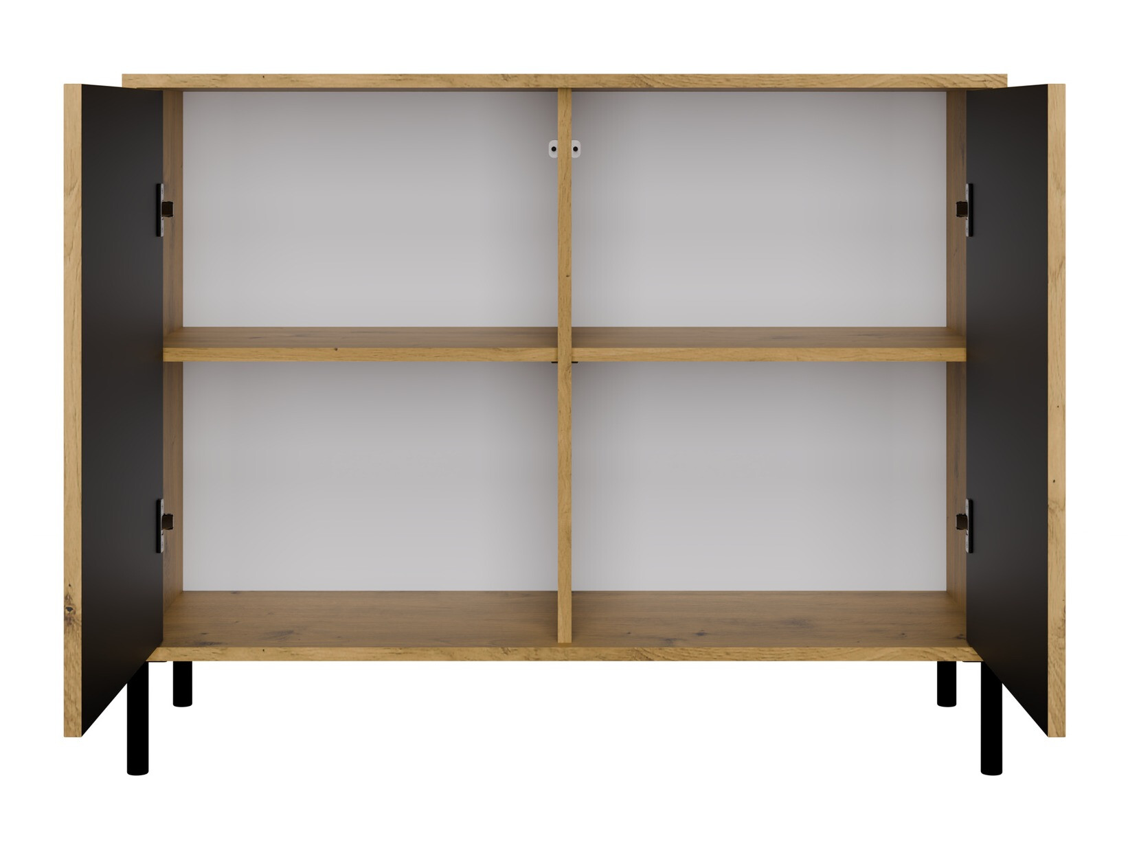 Ormarić Orlsone 108 (Crno + Artisan hrast)