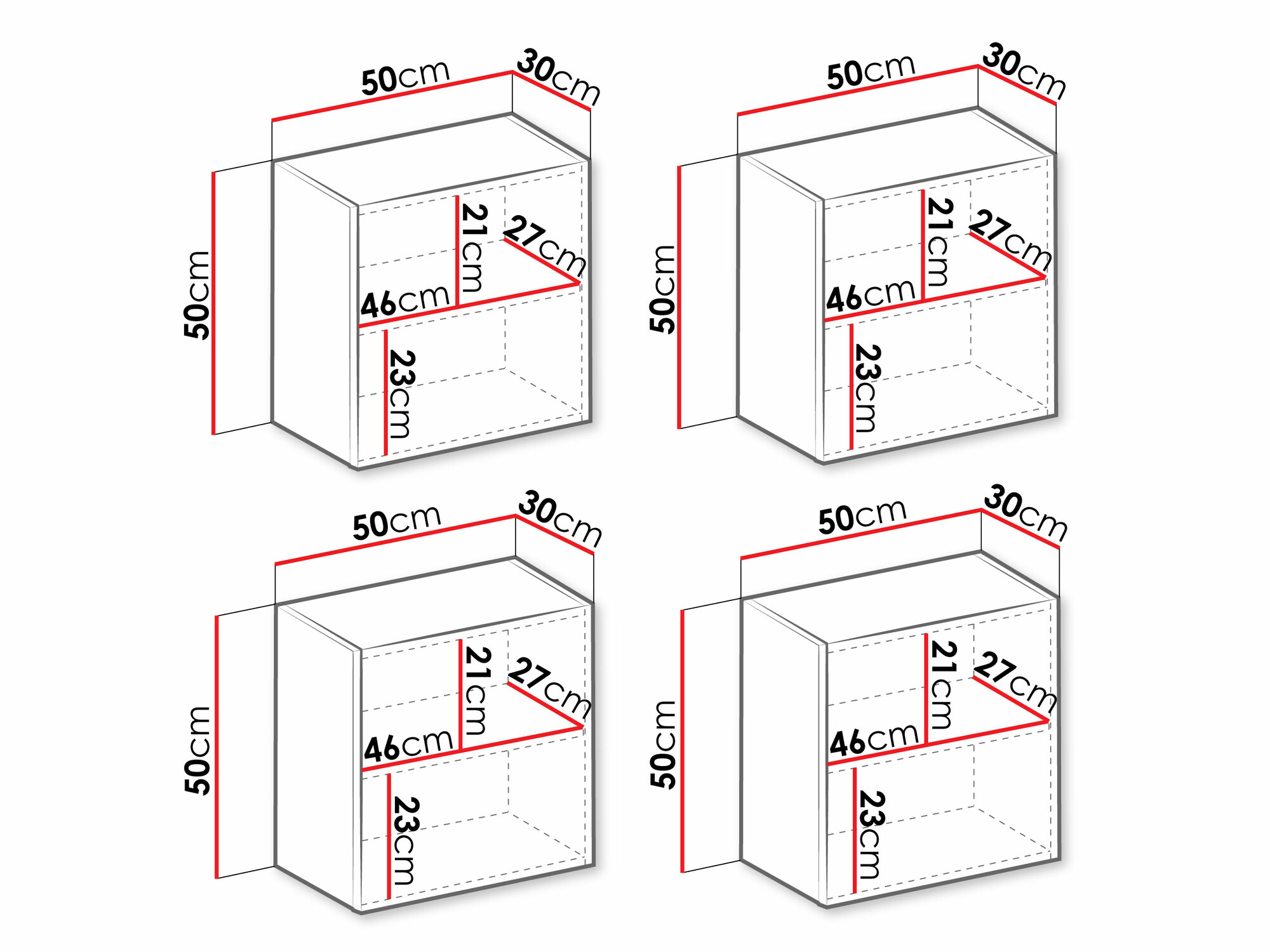 Set ormarića Venenou 143 (Sivo + Sjaj siva)