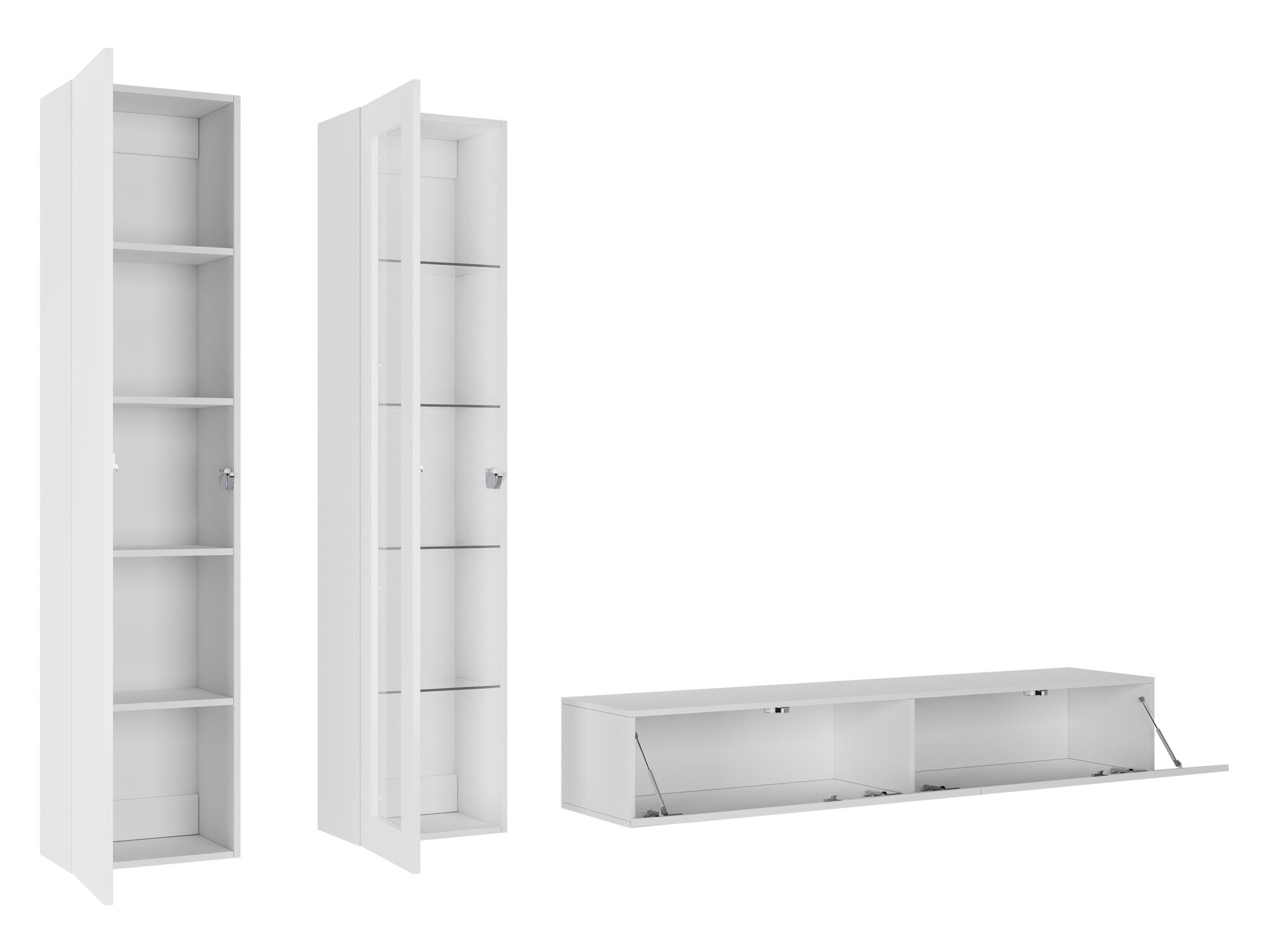 Set za dnevnu sobu Venenou 102 (Belo + Sjajno belo)