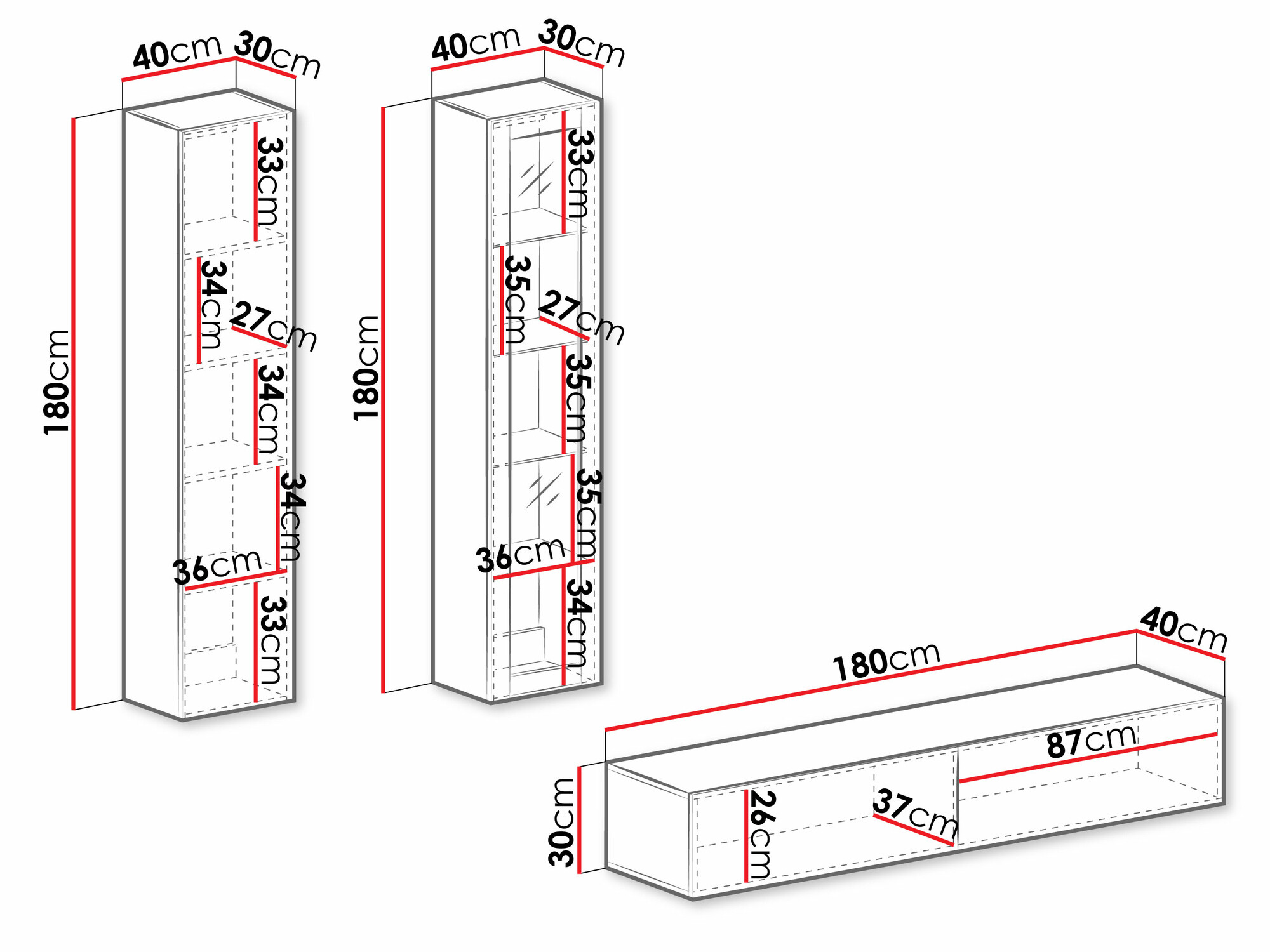 Set za dnevnu sobu Venenou 102 (Sivo + Sjaj siva)