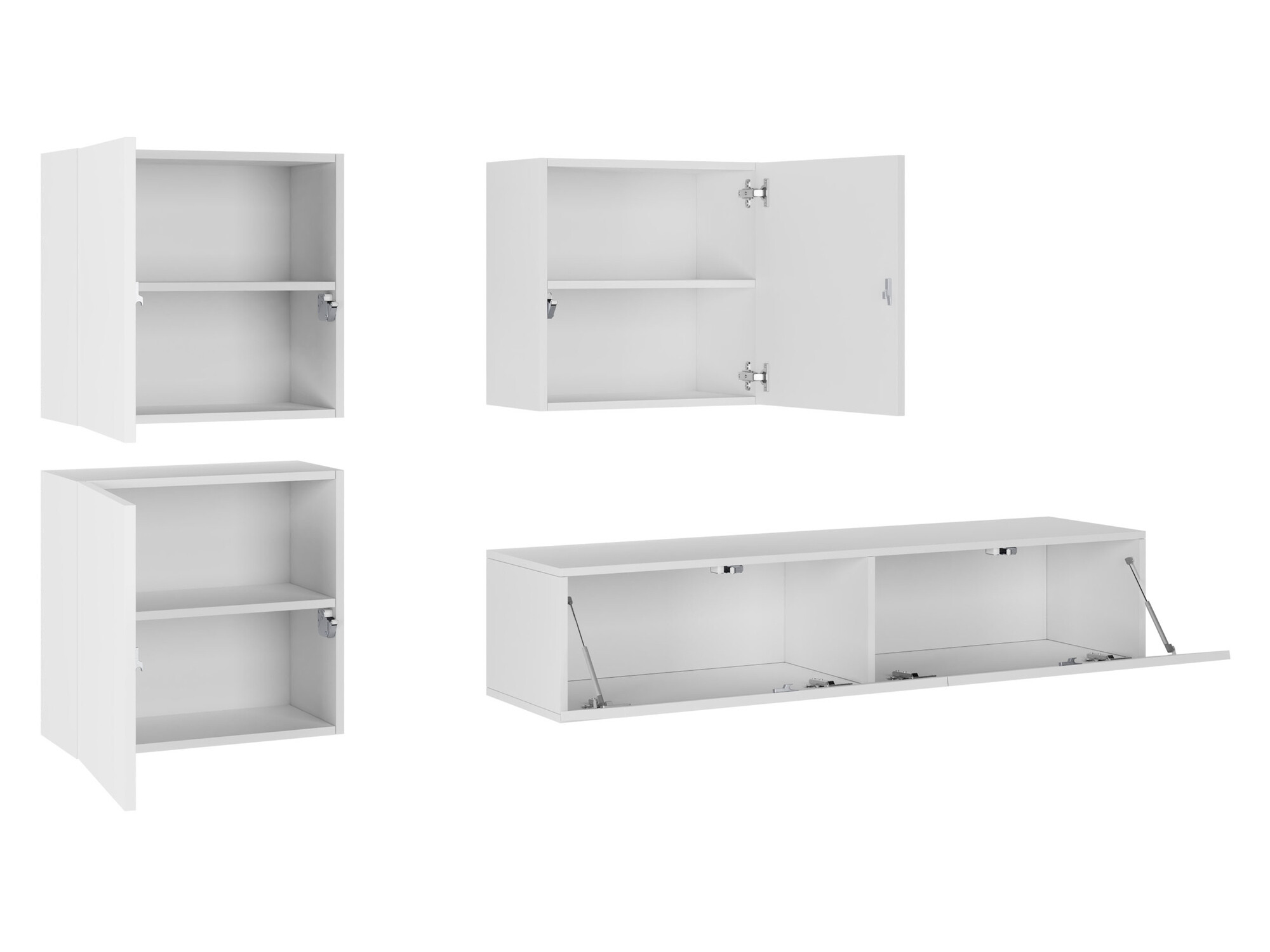 Set za dnevnu sobu Venenou 109 (Belo + Sjajno belo)