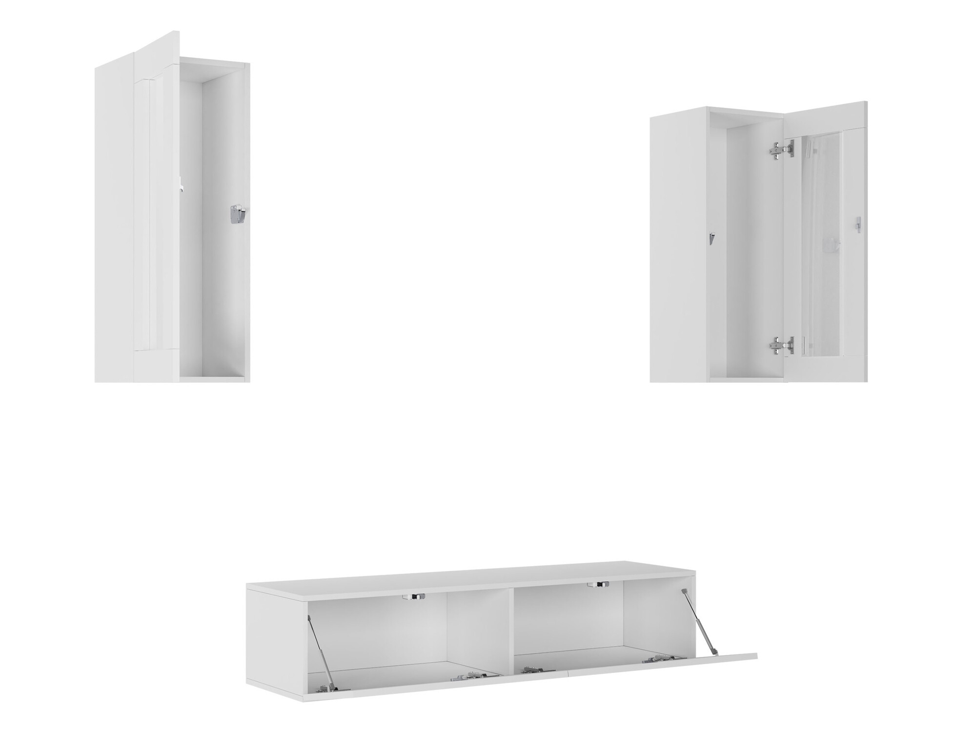 Set za dnevnu sobu Venenou 139 (Belo + Sjajno belo)