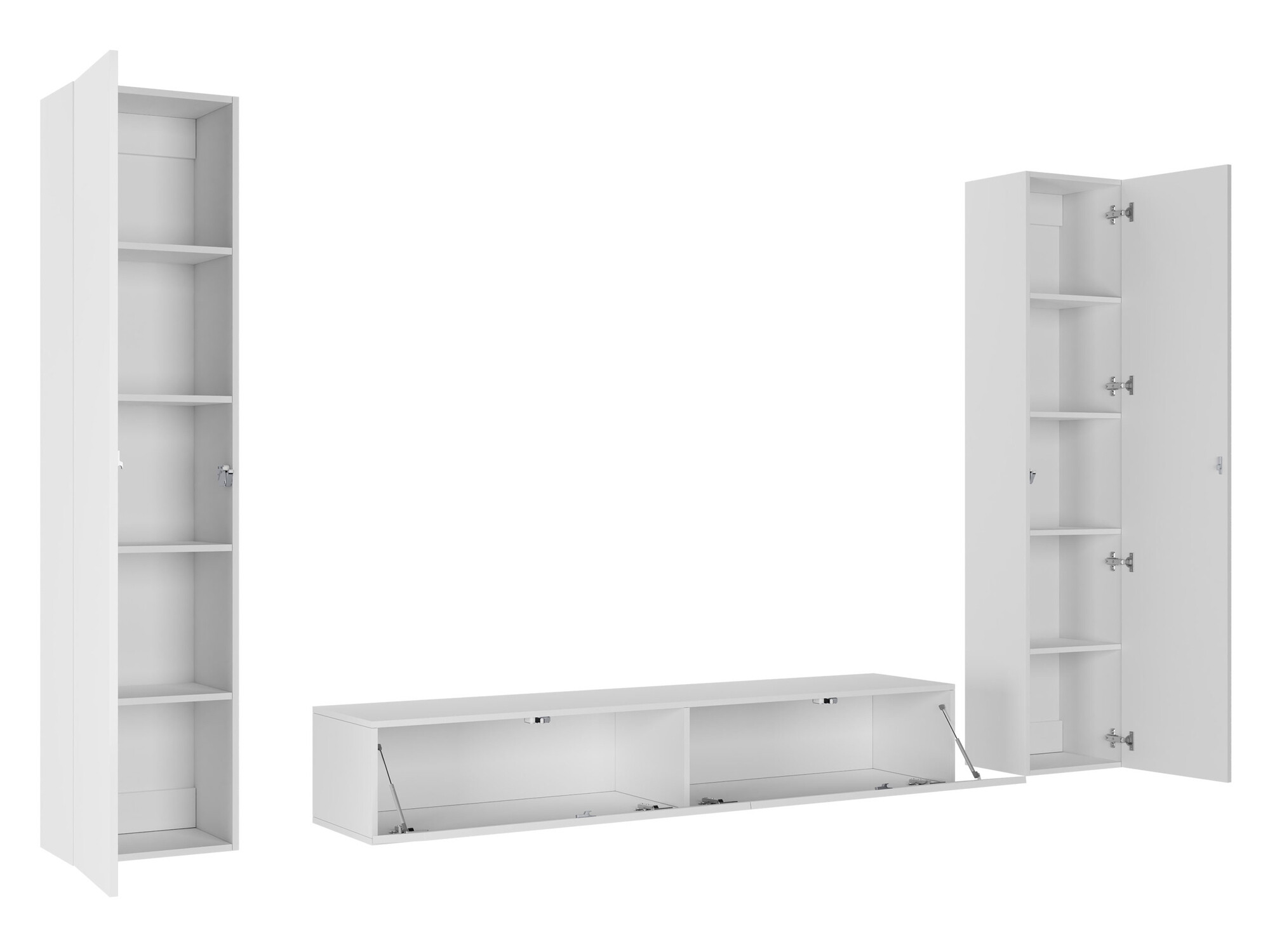Set za dnevnu sobu Vilrin II (Crno + Sjajno crna)