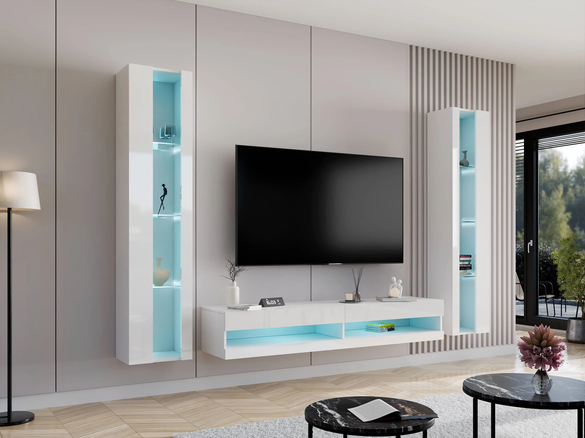 TV sto Venenou 120 (Belo + Sjajno belo)