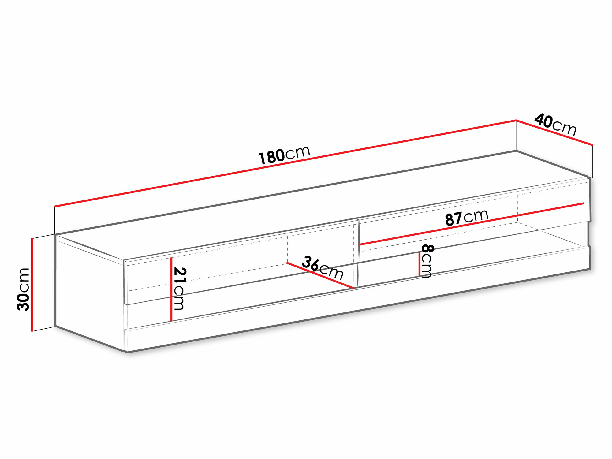 TV sto Venenou 120 (Sivo + Sjaj siva)