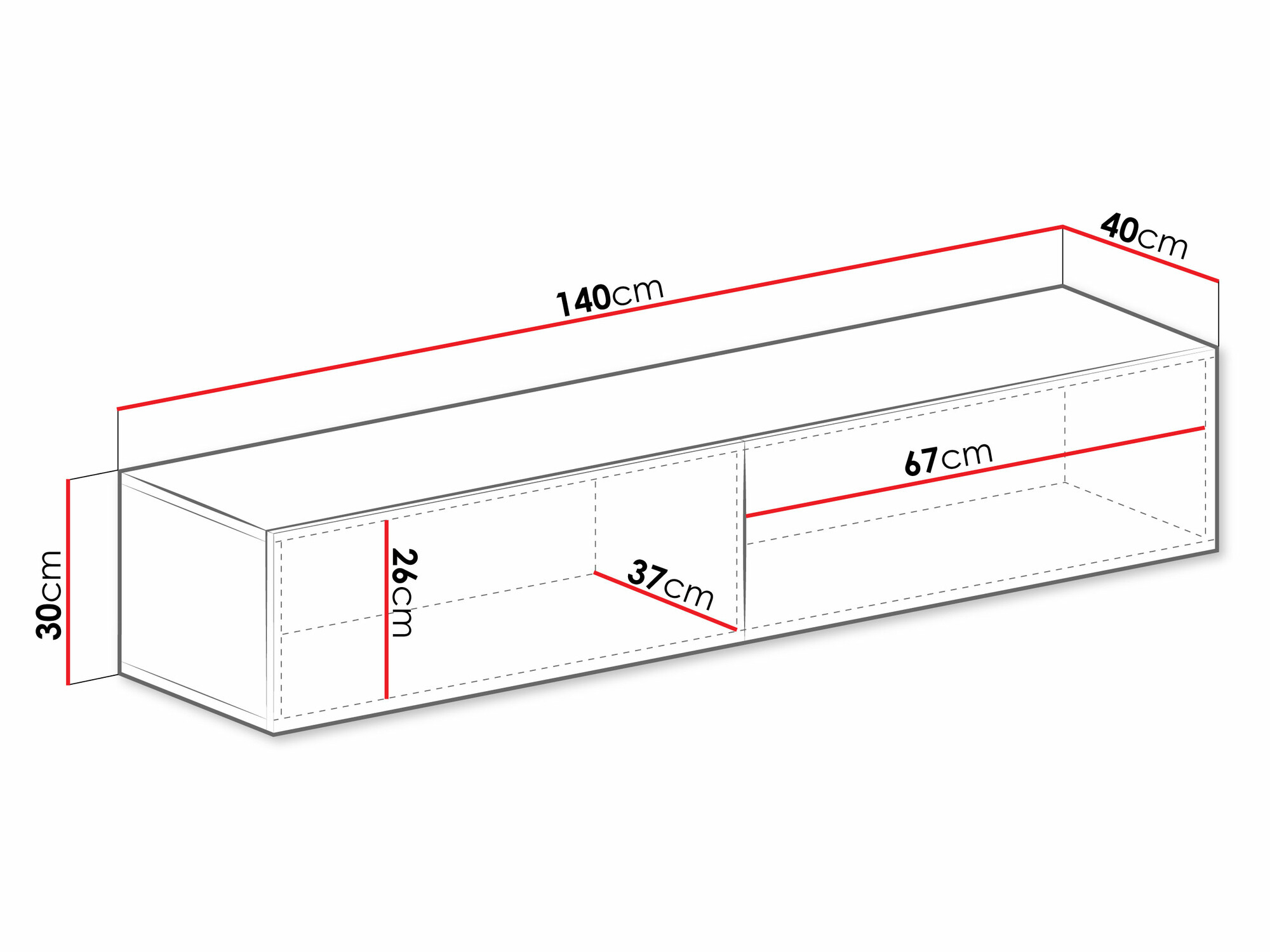 TV sto Venenou 125 (Crno + Crna visoki sjaj)