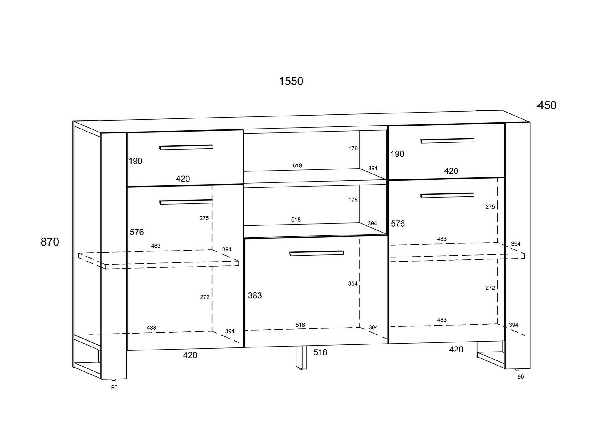 Komoda Cordoro 115 (Tamno drvo)