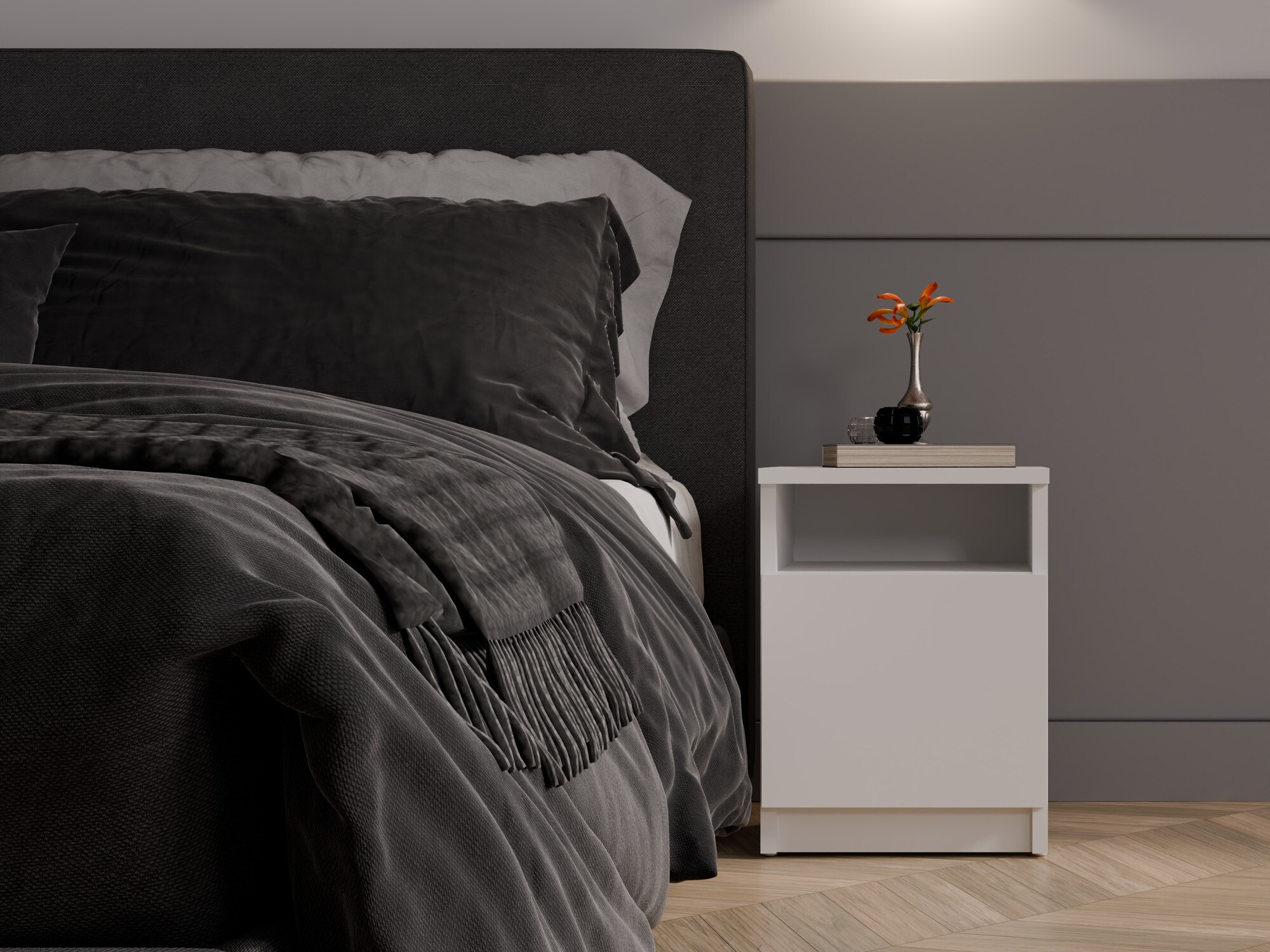 Noćni ormarić Mandeville 305 (Belo)