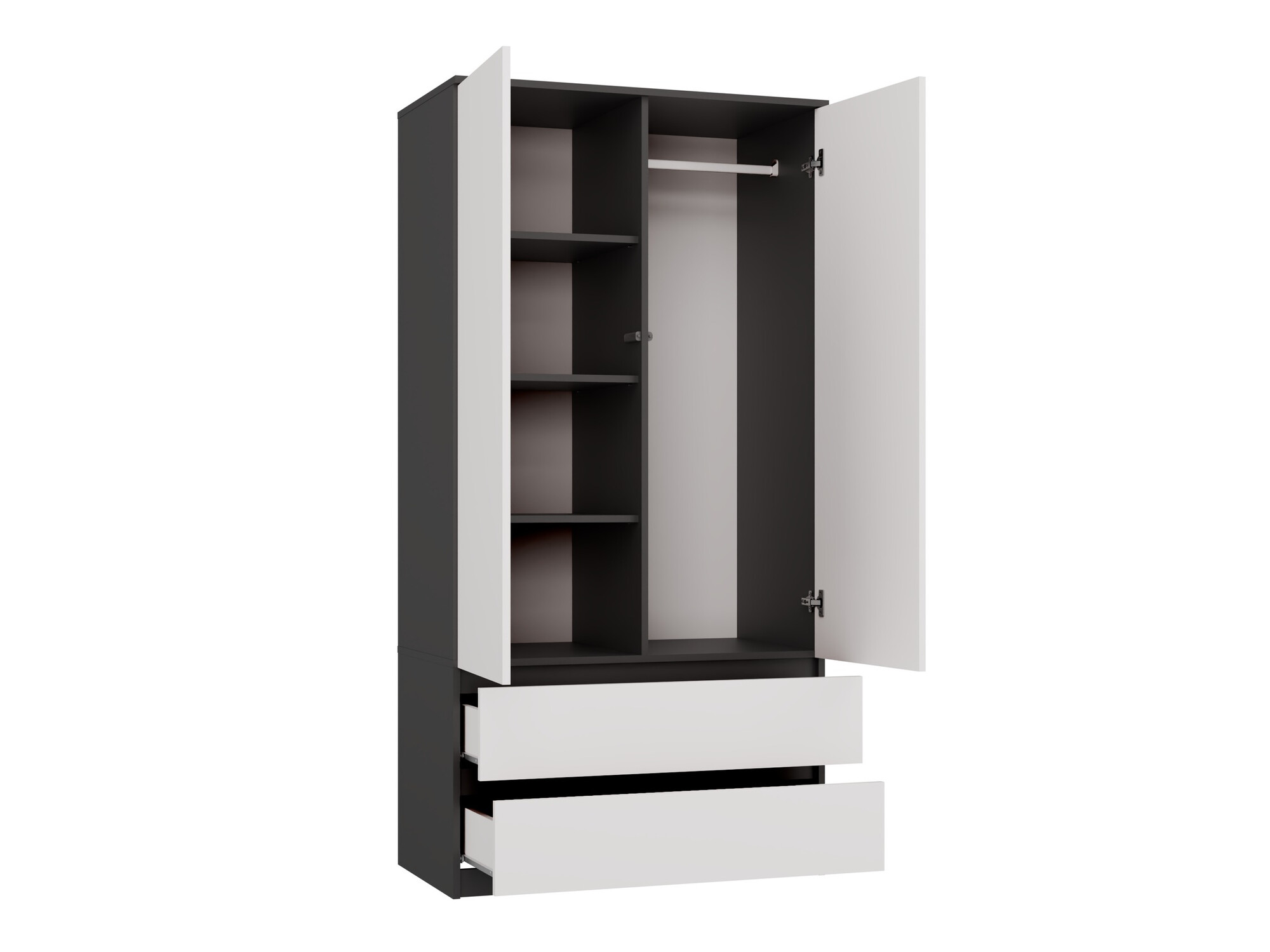 Ormar Elbvelu 116 (Belo + Antracit)