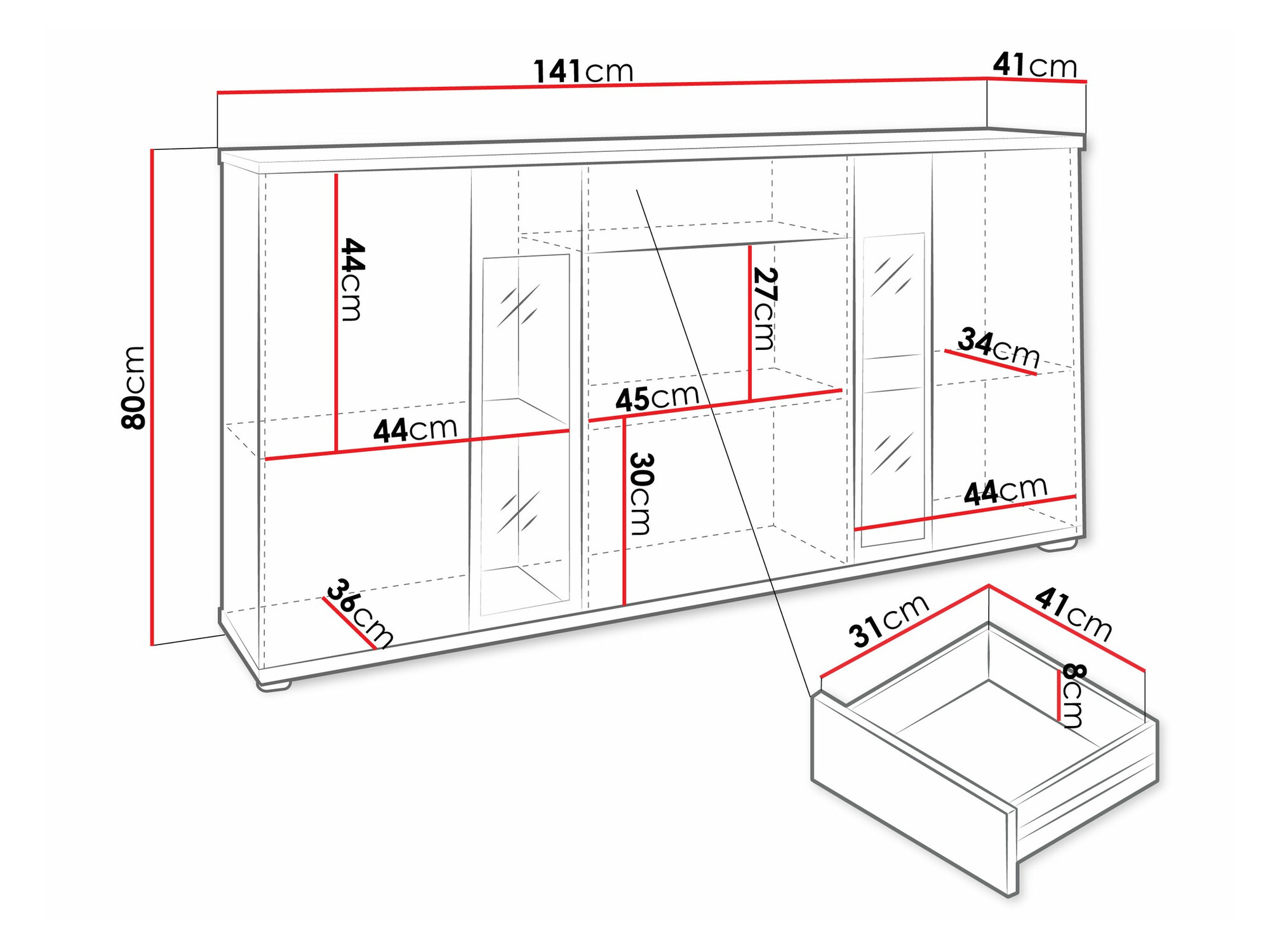 Komoda Tucson 114 (Belo)