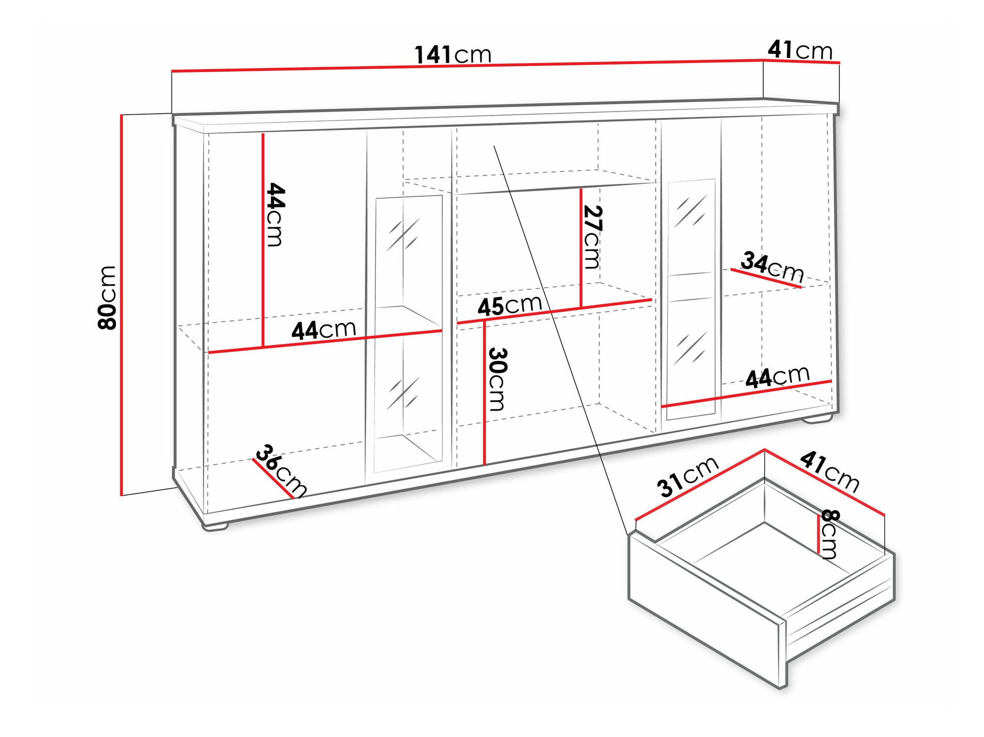 Komoda Tucson 114 (Orah)
