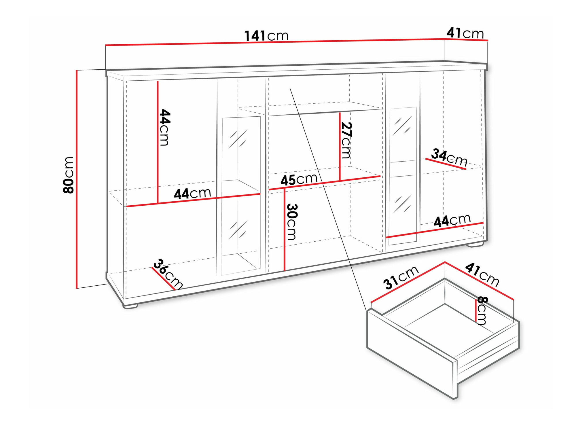 Komoda Tucson 114 (Sonoma hrast)