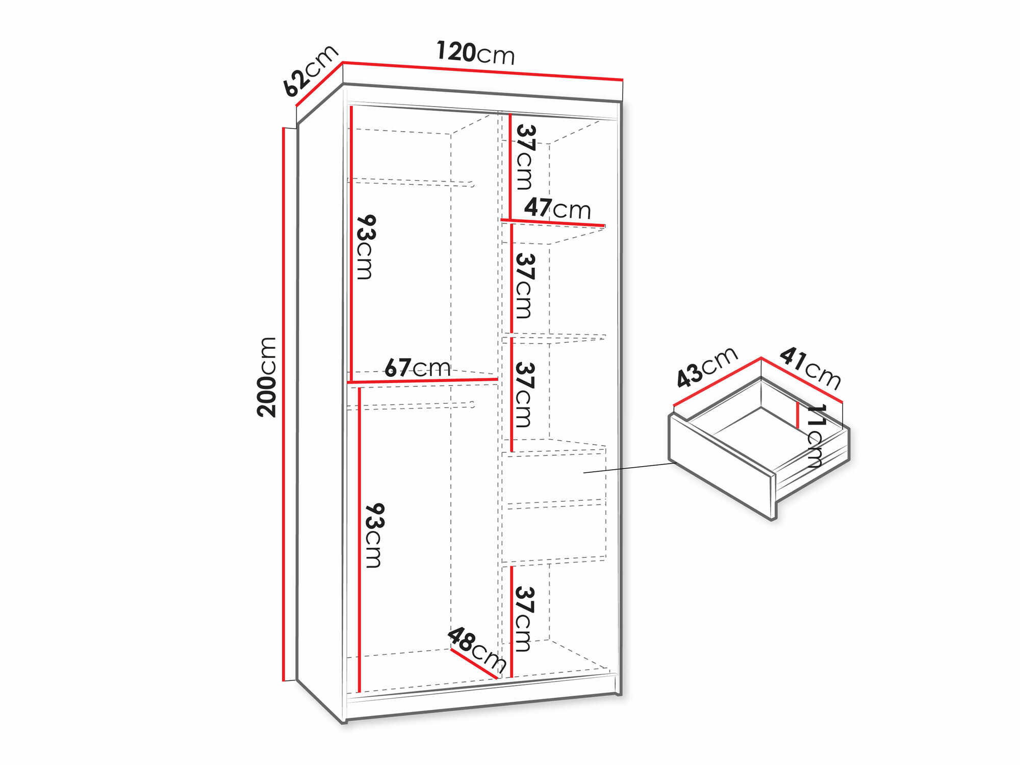 Ormar Hartford 501 (Zanatski hrast)
