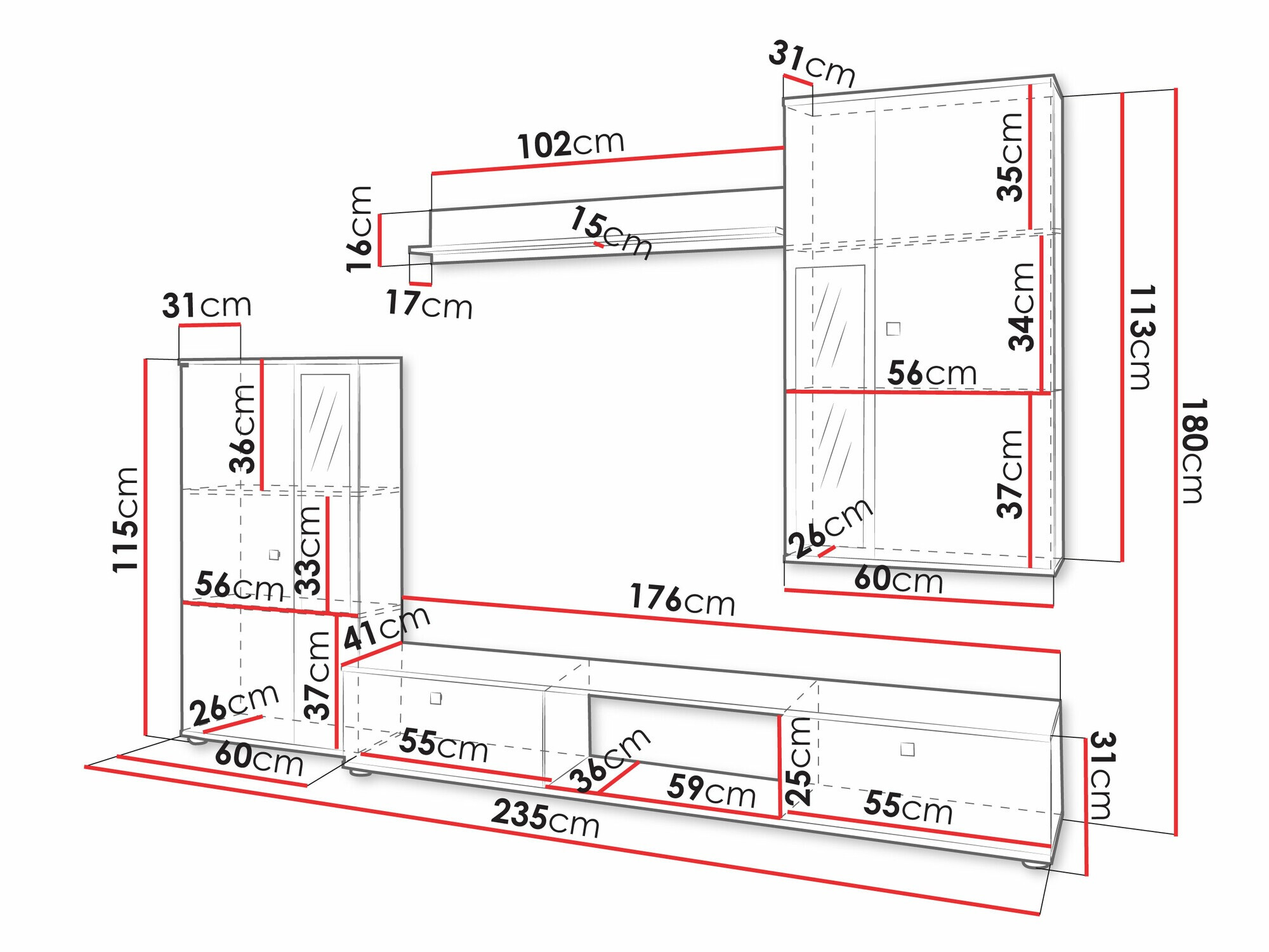 Set za dnevnu sobu Tucson 174